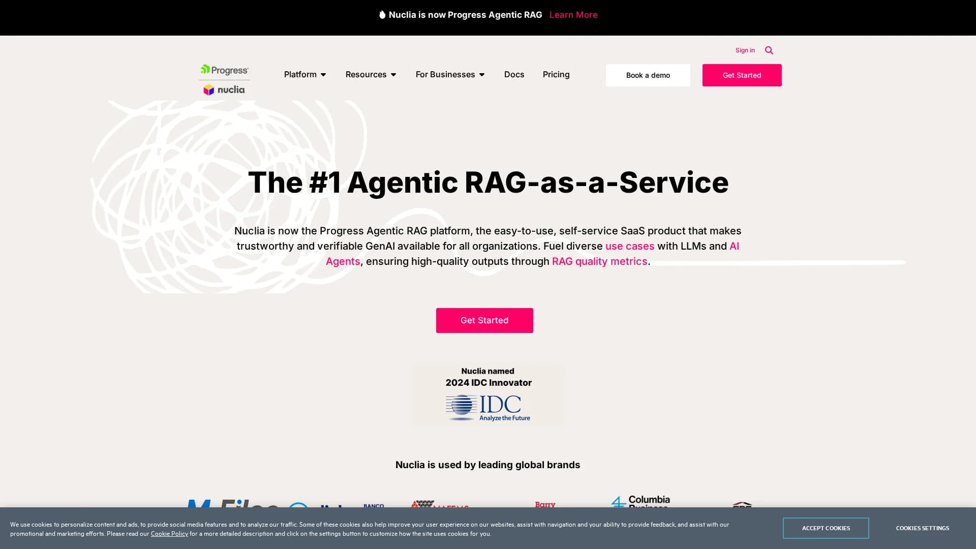 nuclia homepage