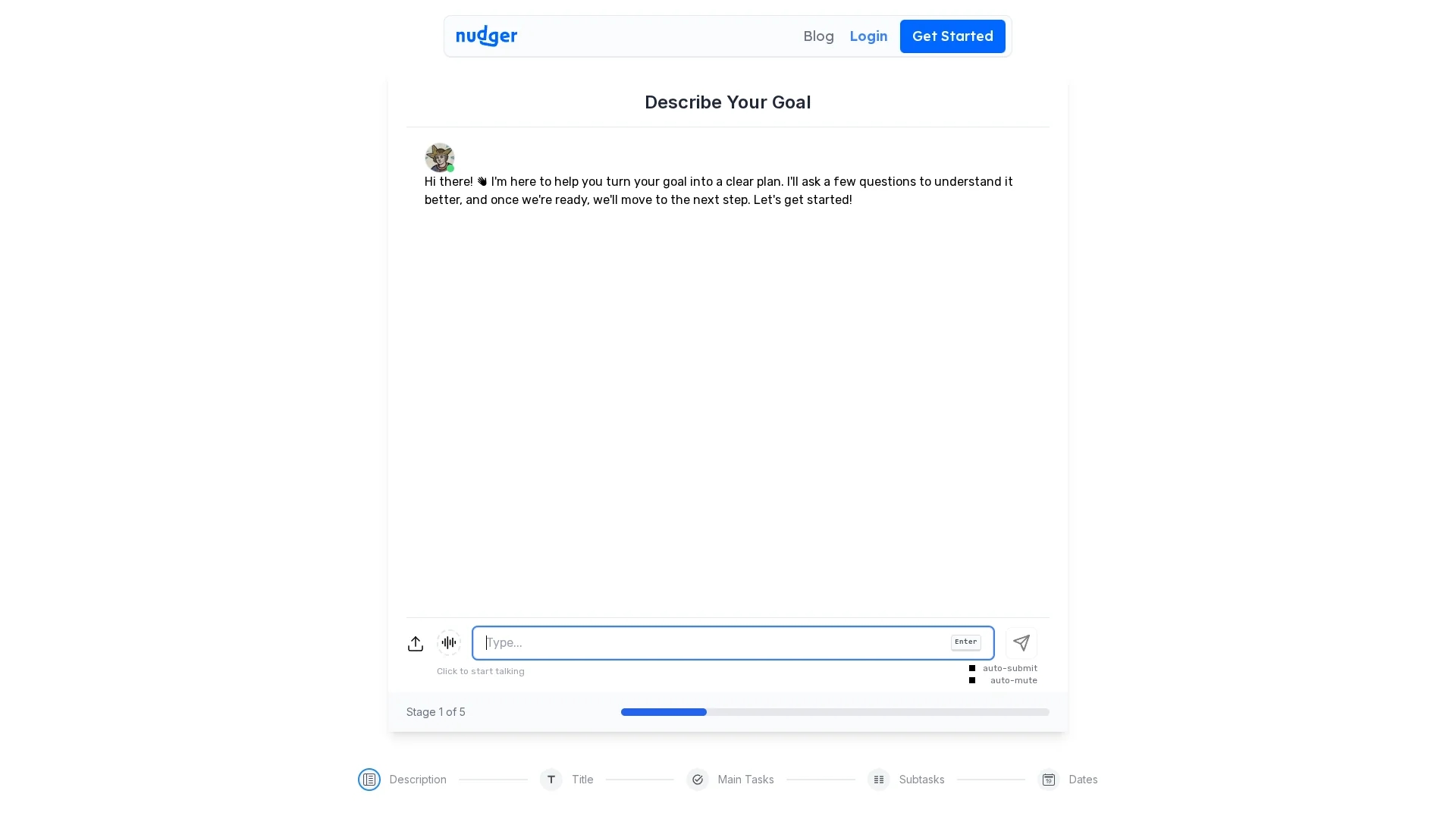 nudger homepage