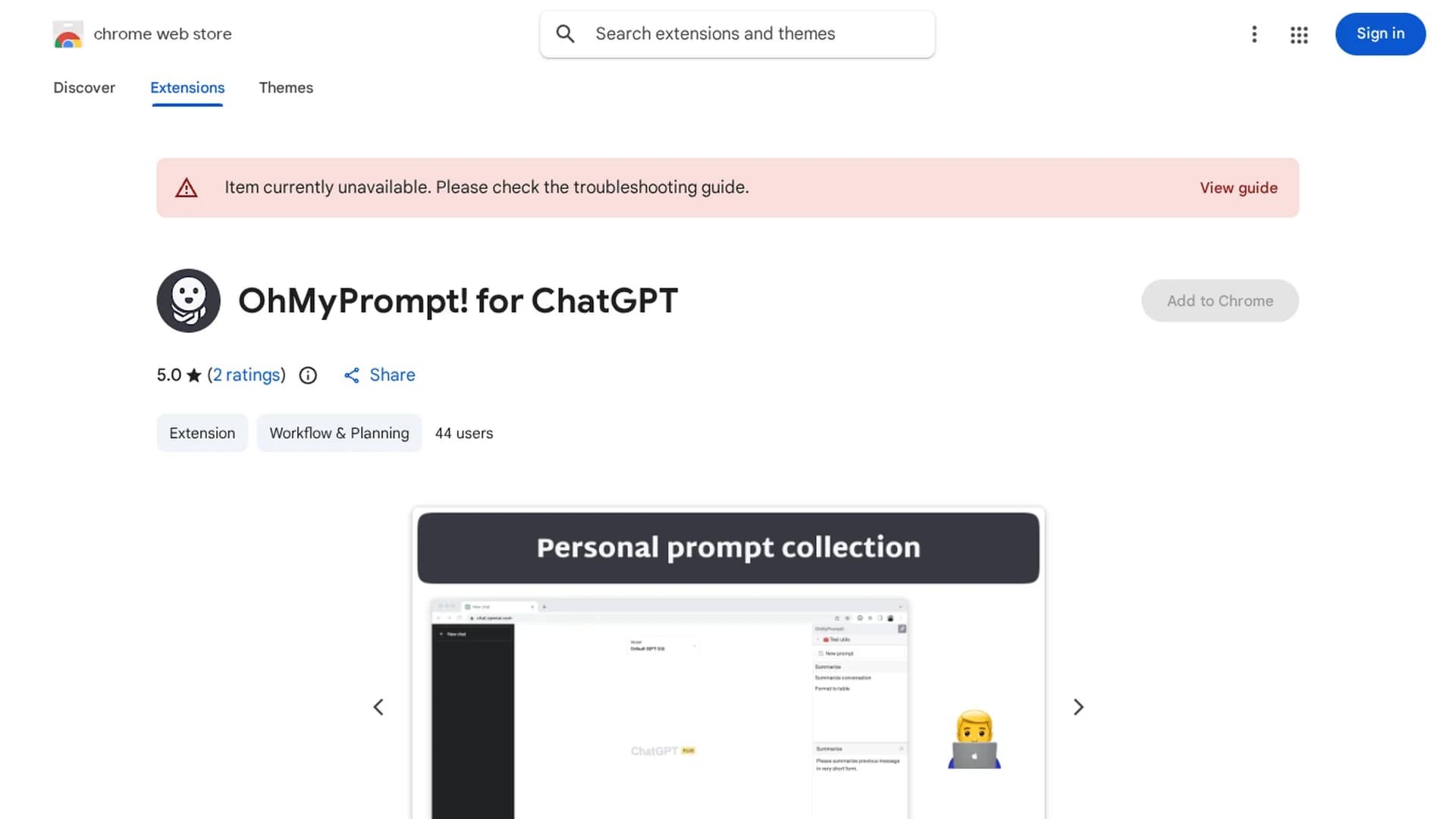 ohmyprompt-for-chatgpt homepage