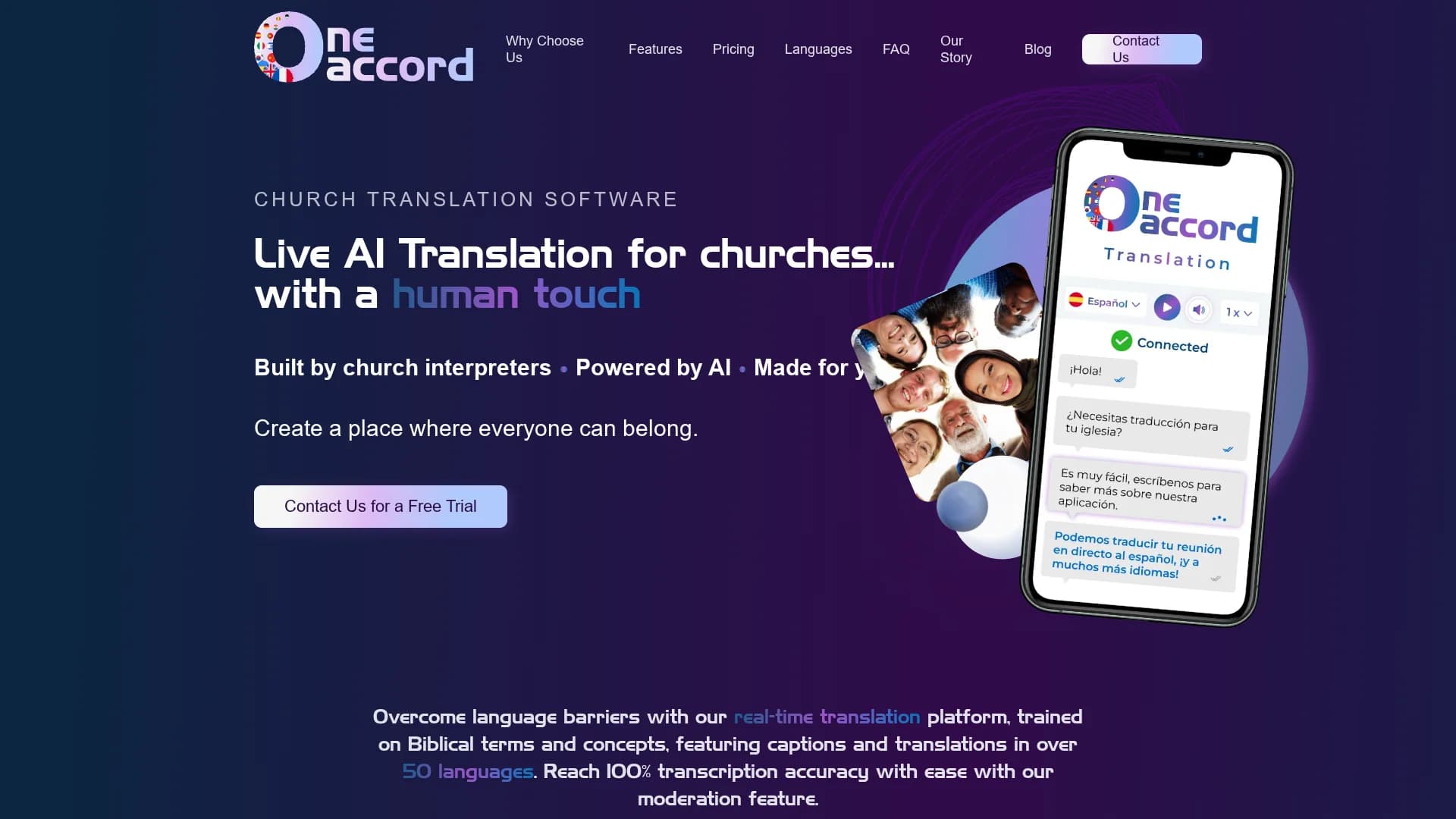 oneaccord homepage
