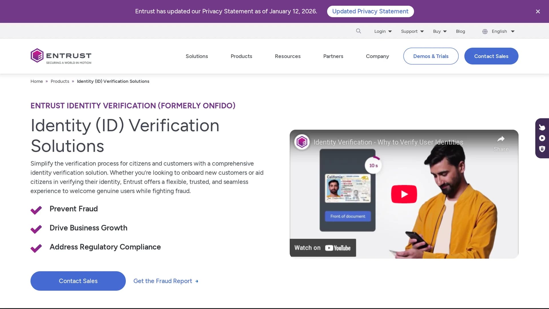 onfido homepage