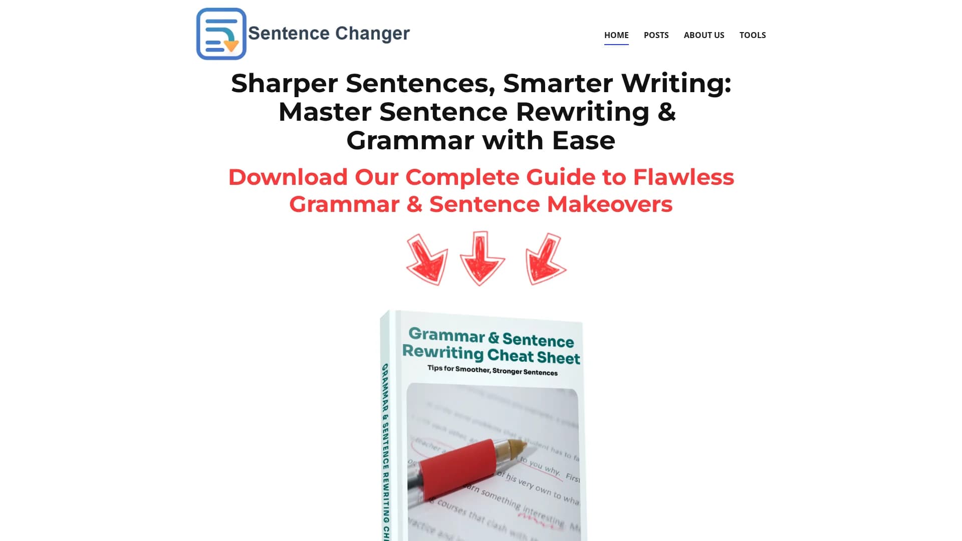online-sentence-changer-and-rewriter-ai-sentence-changer homepage
