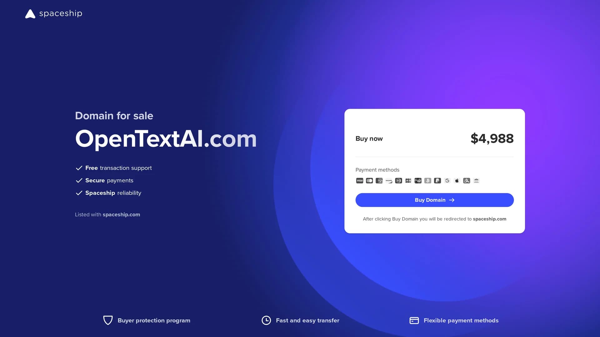 open-text-ai homepage