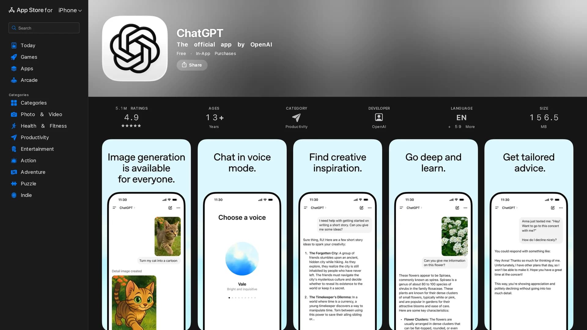 openai-official-chatgpt-ios-app homepage