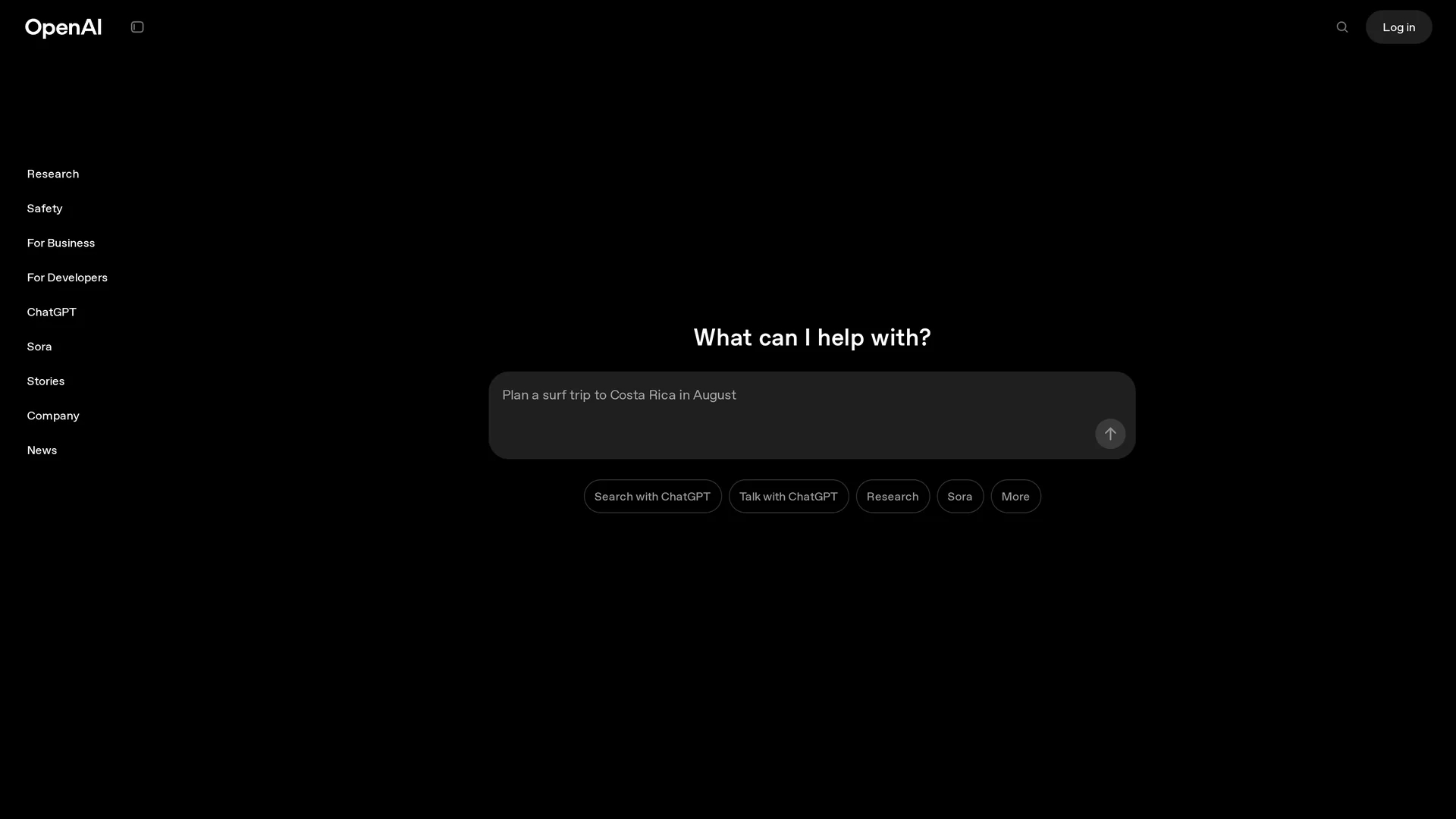 openai homepage