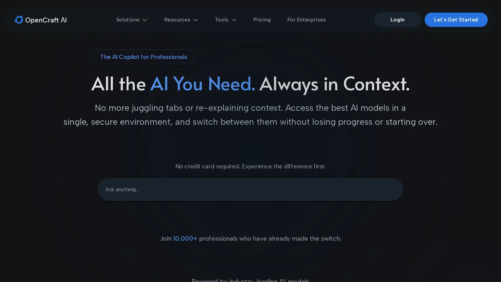 opencraft-ai homepage