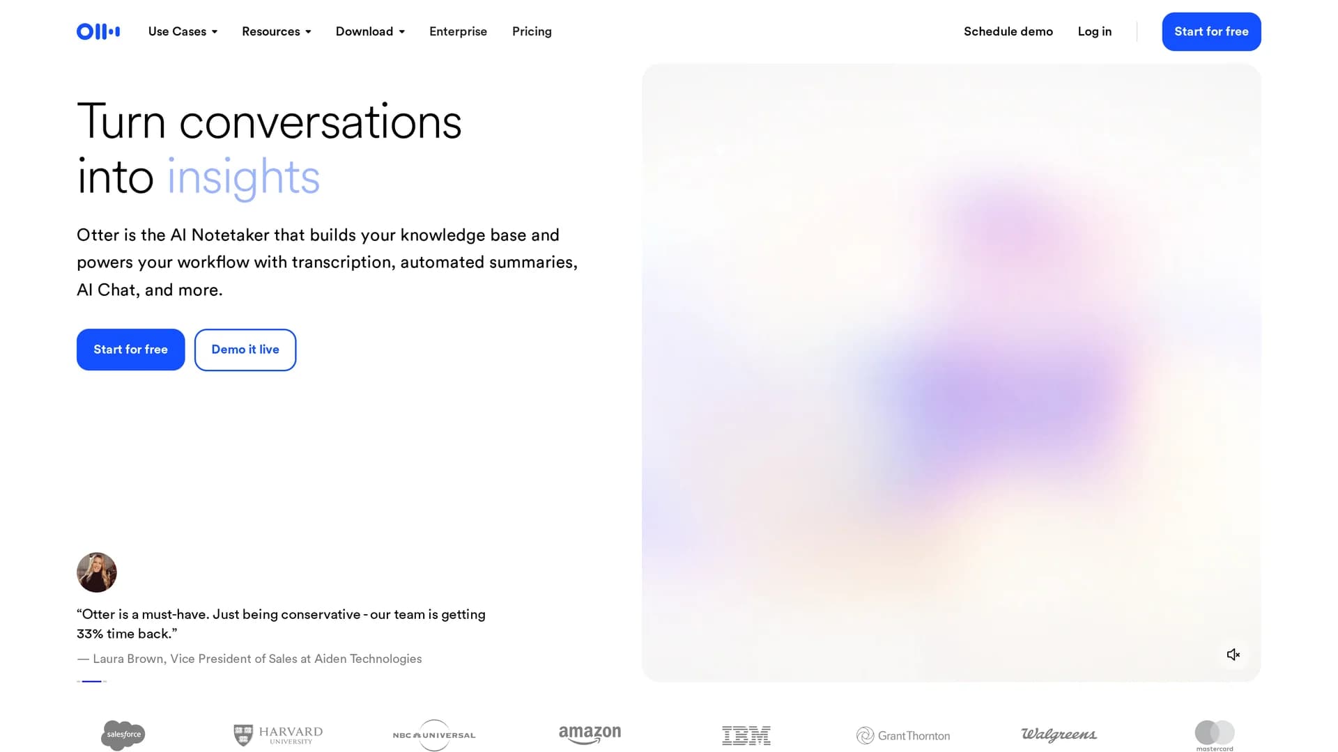 otter-ai homepage