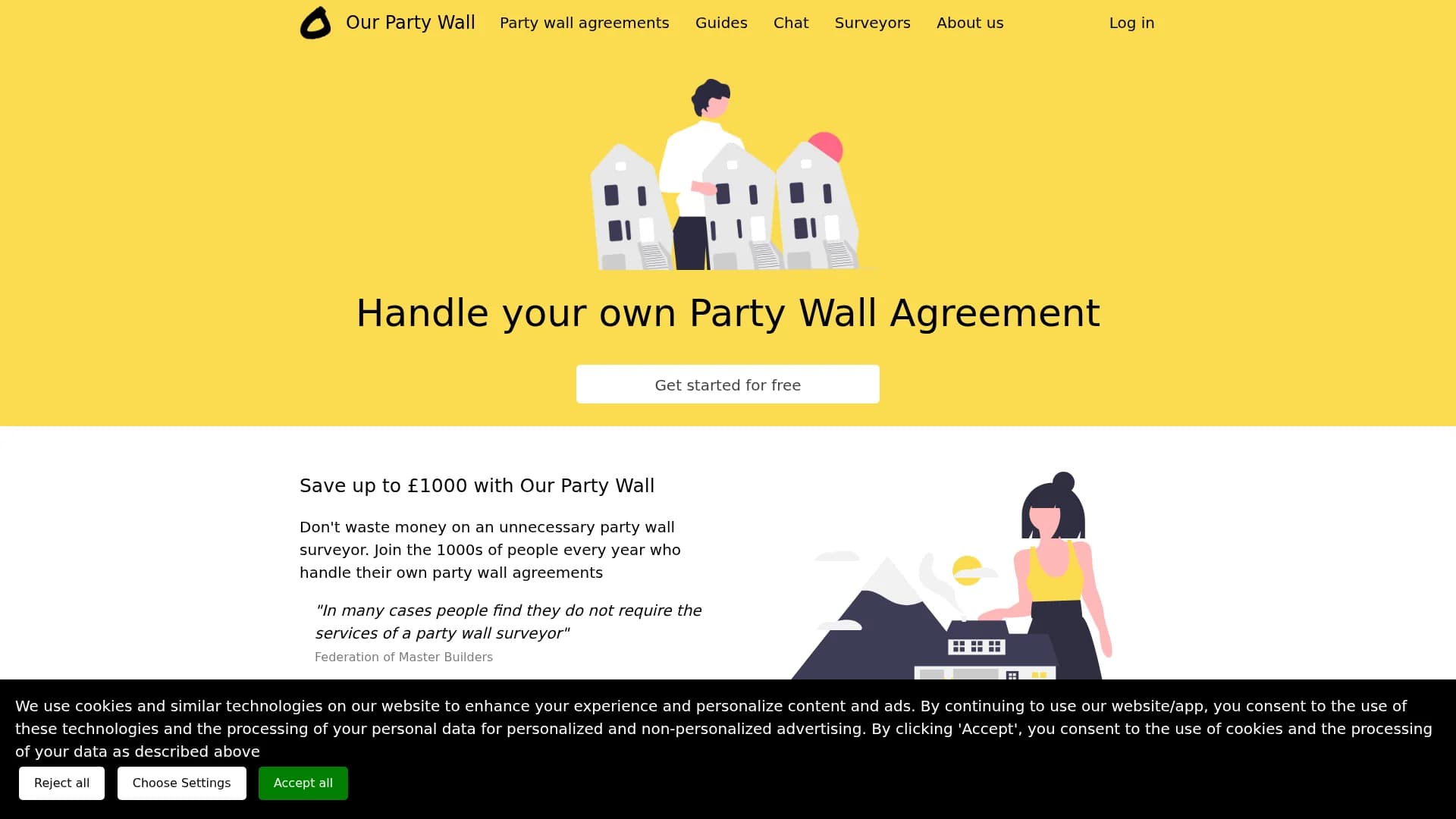 our-party-wall homepage