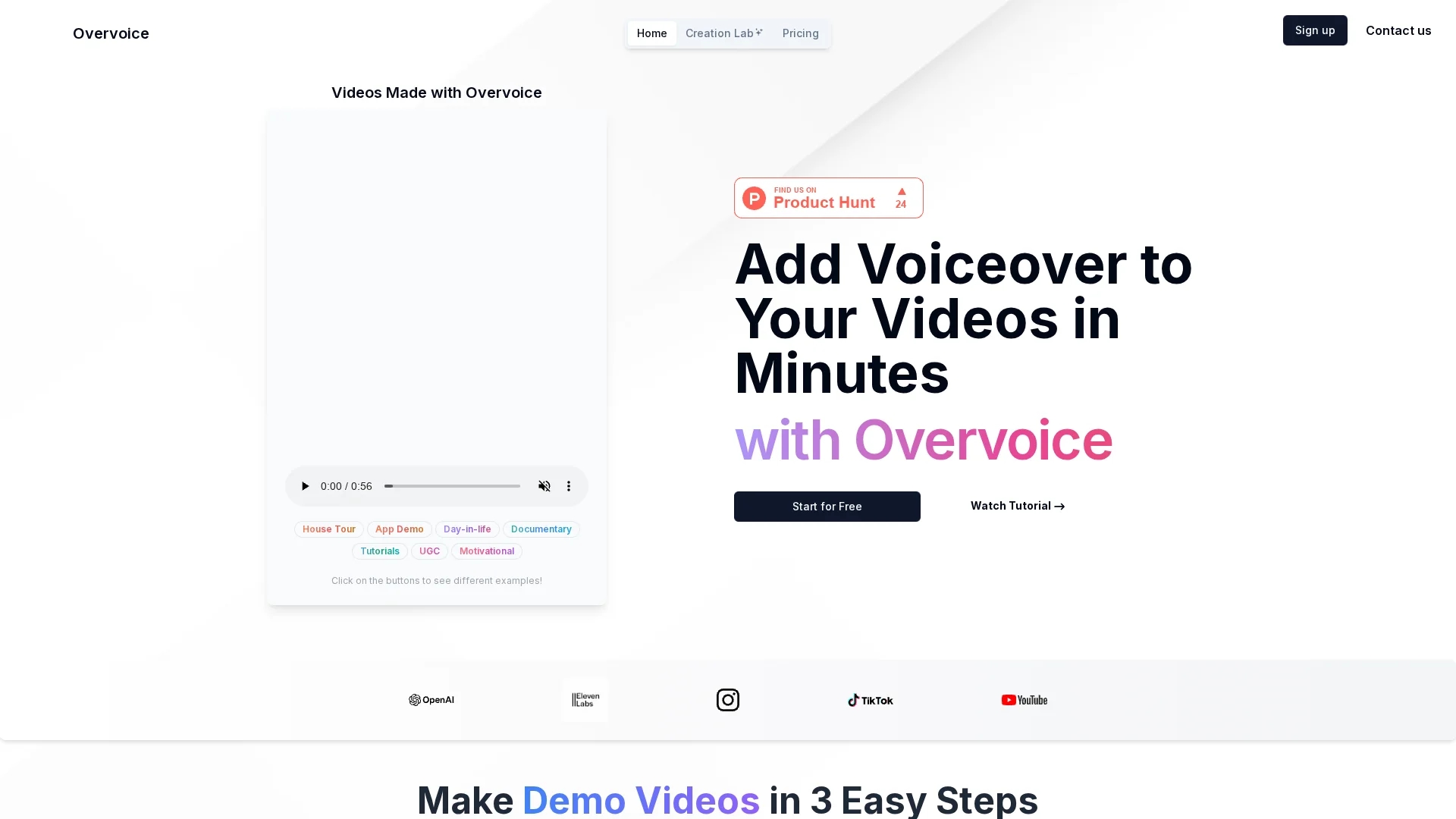overvoice homepage