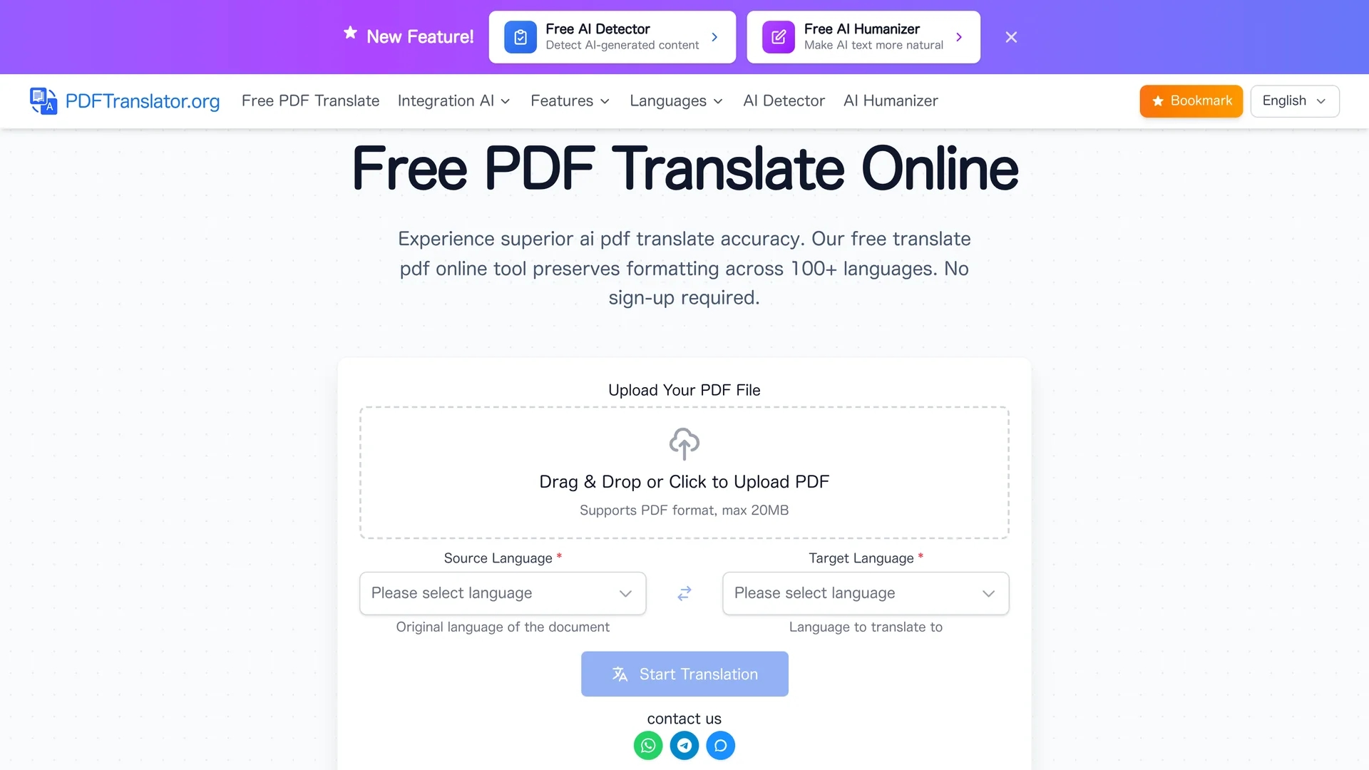 pdf-translator homepage