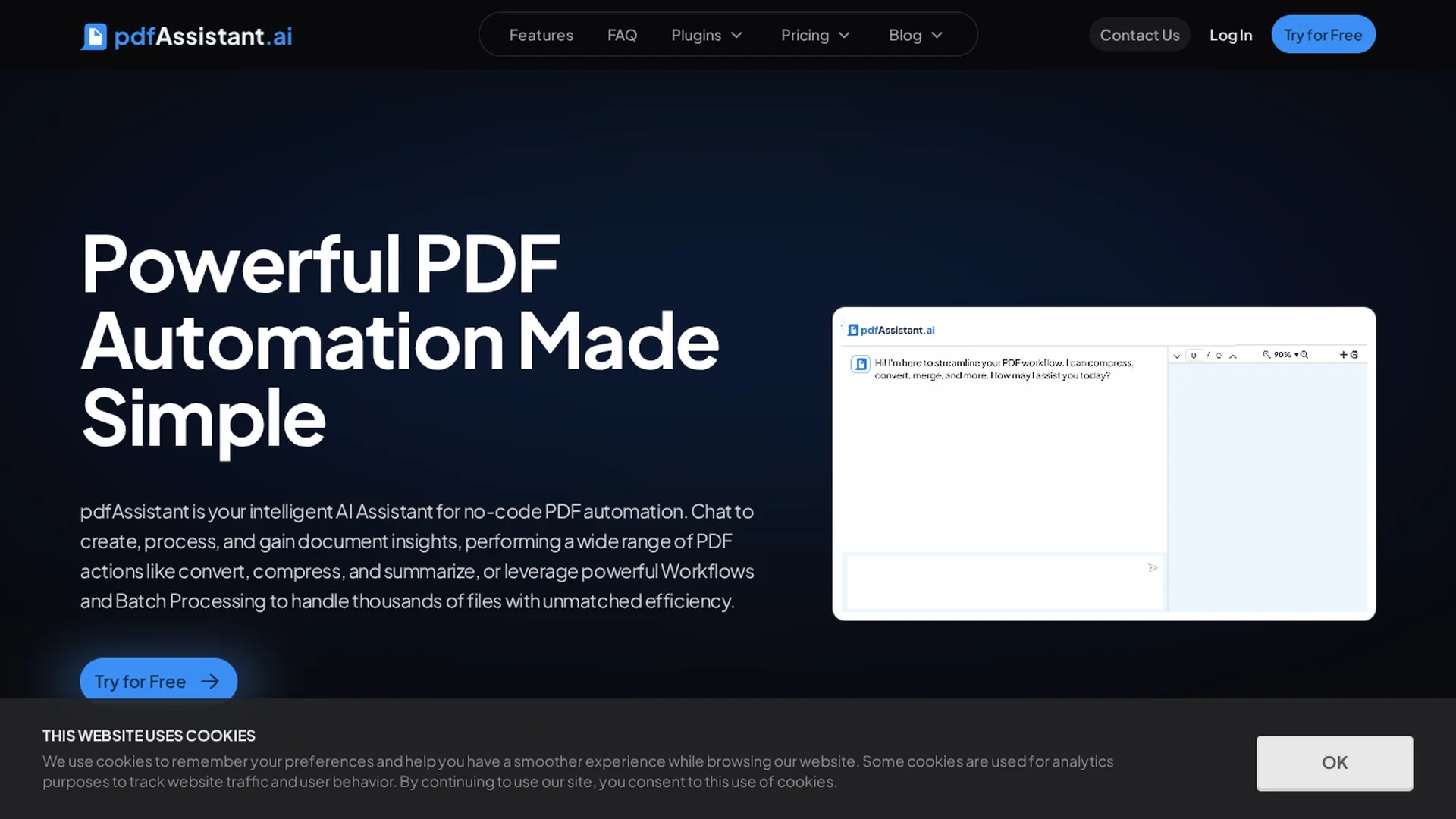 pdfassistant-ai homepage