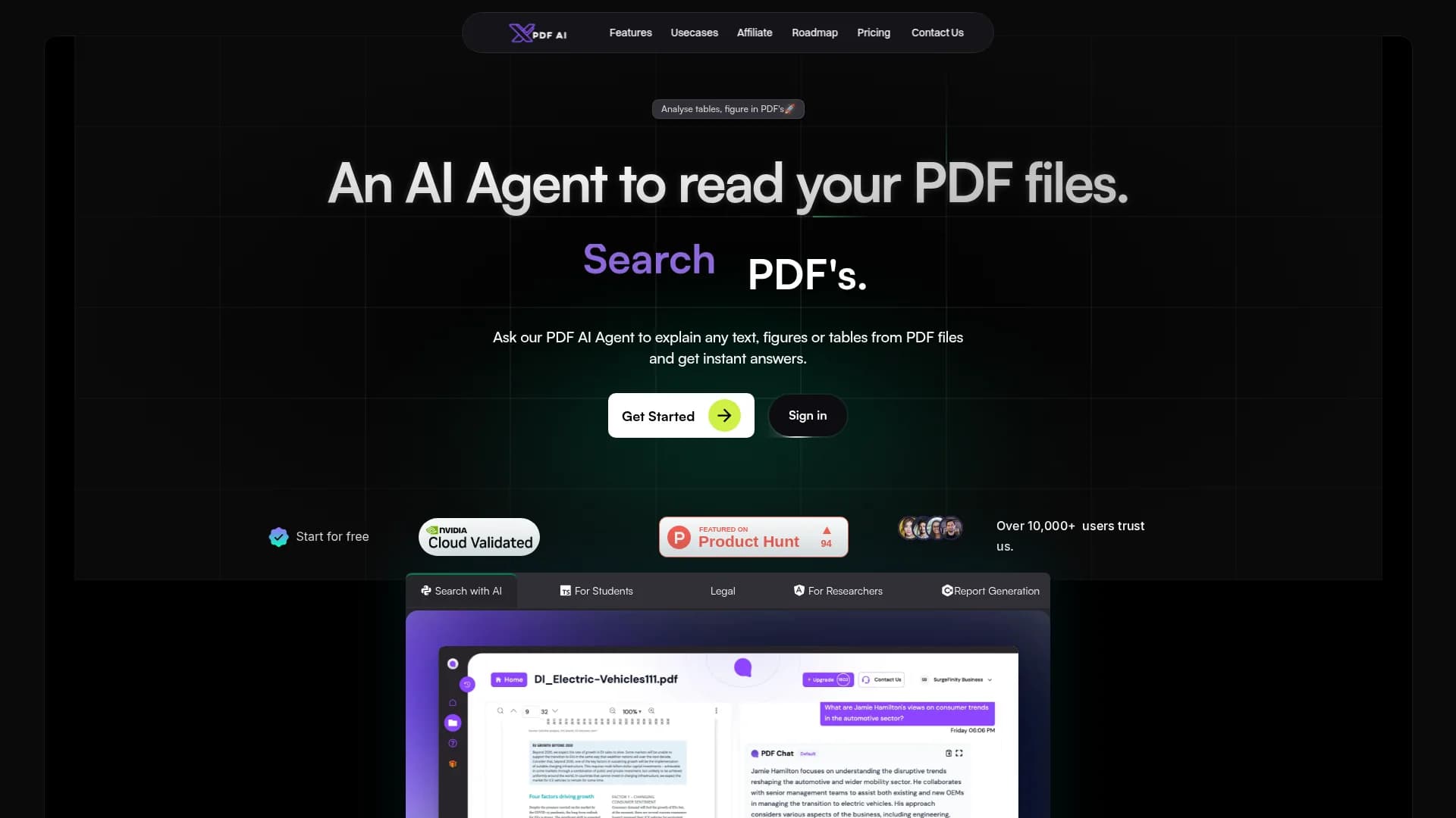 pdfchat homepage