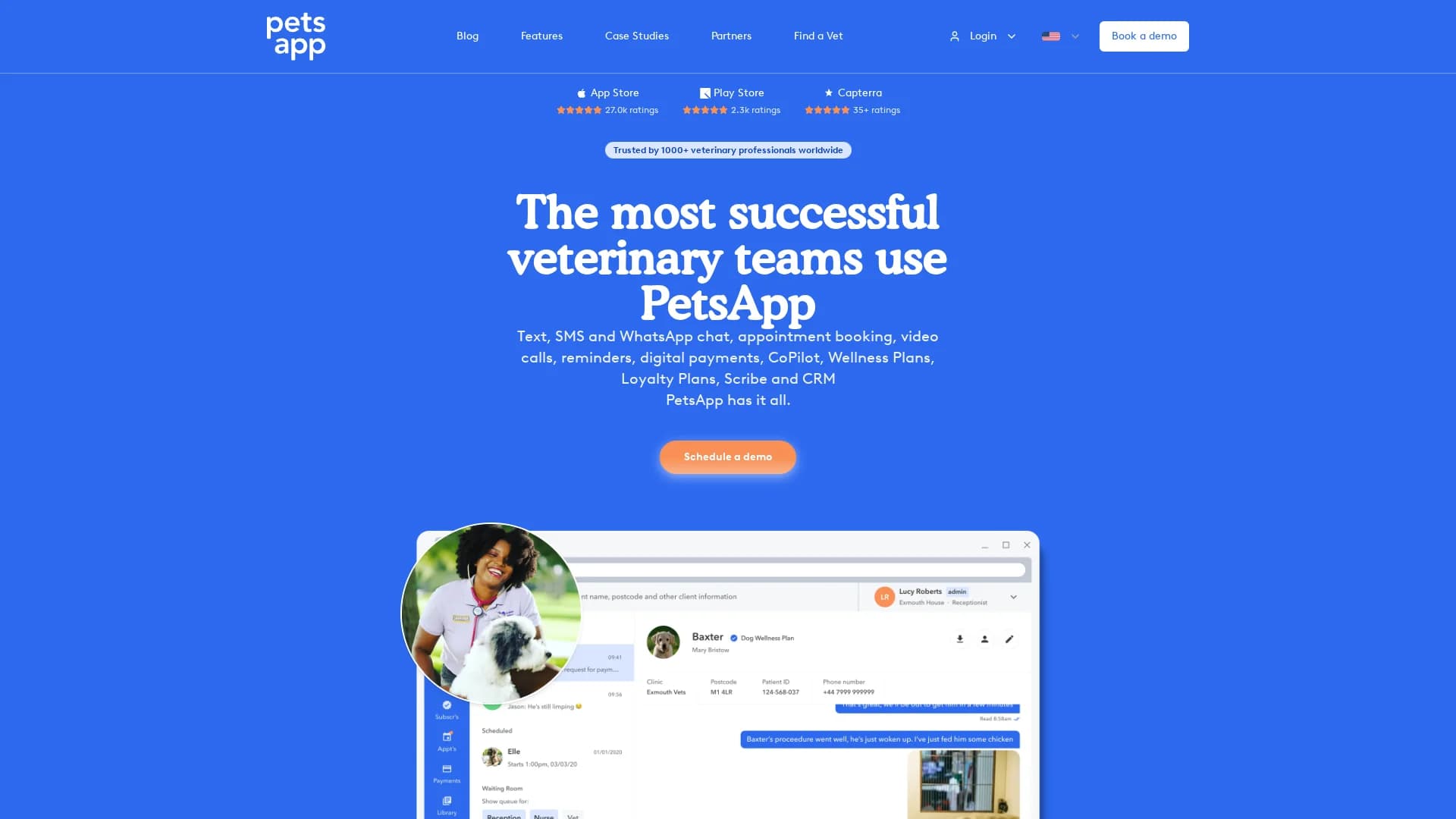 petsapp homepage