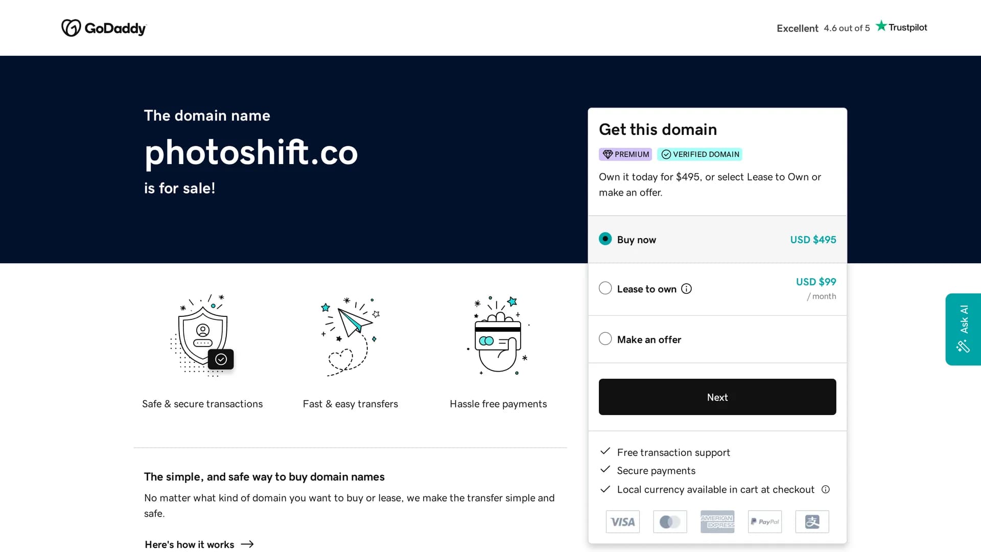 photoshift homepage