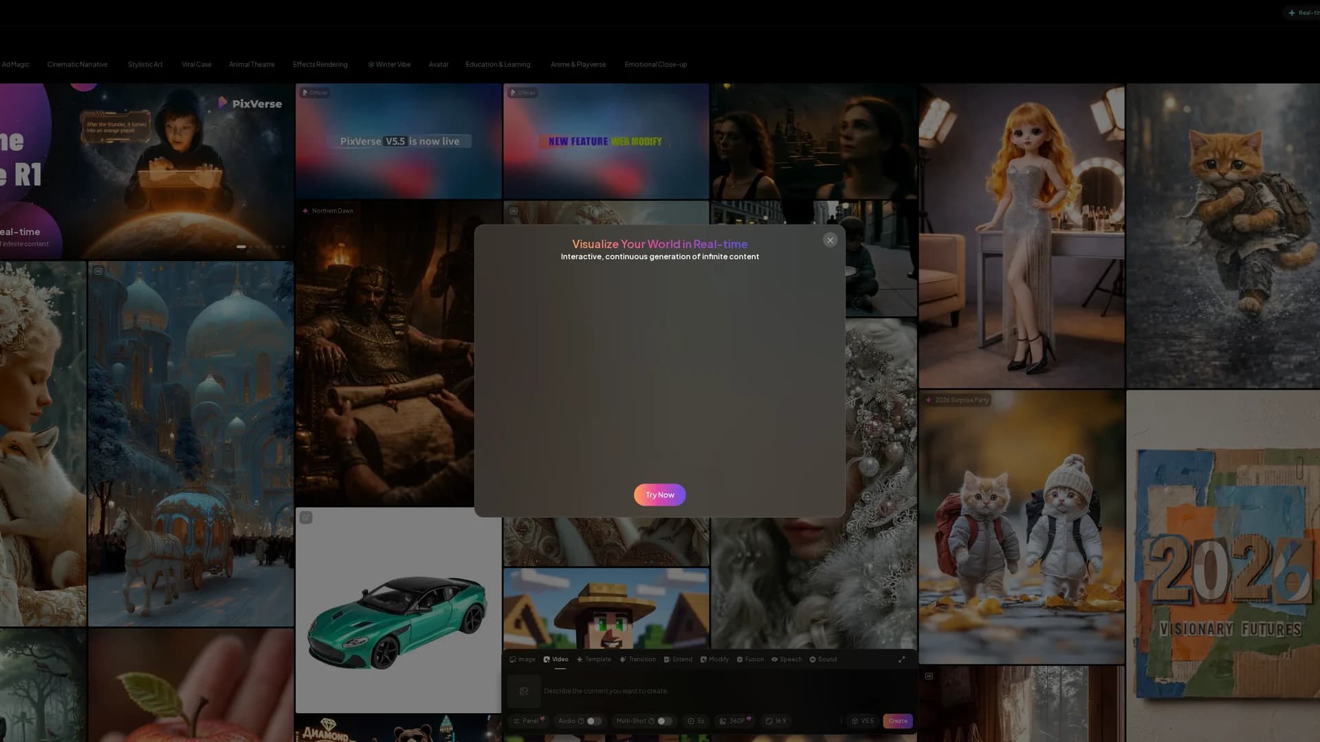 pixverse homepage