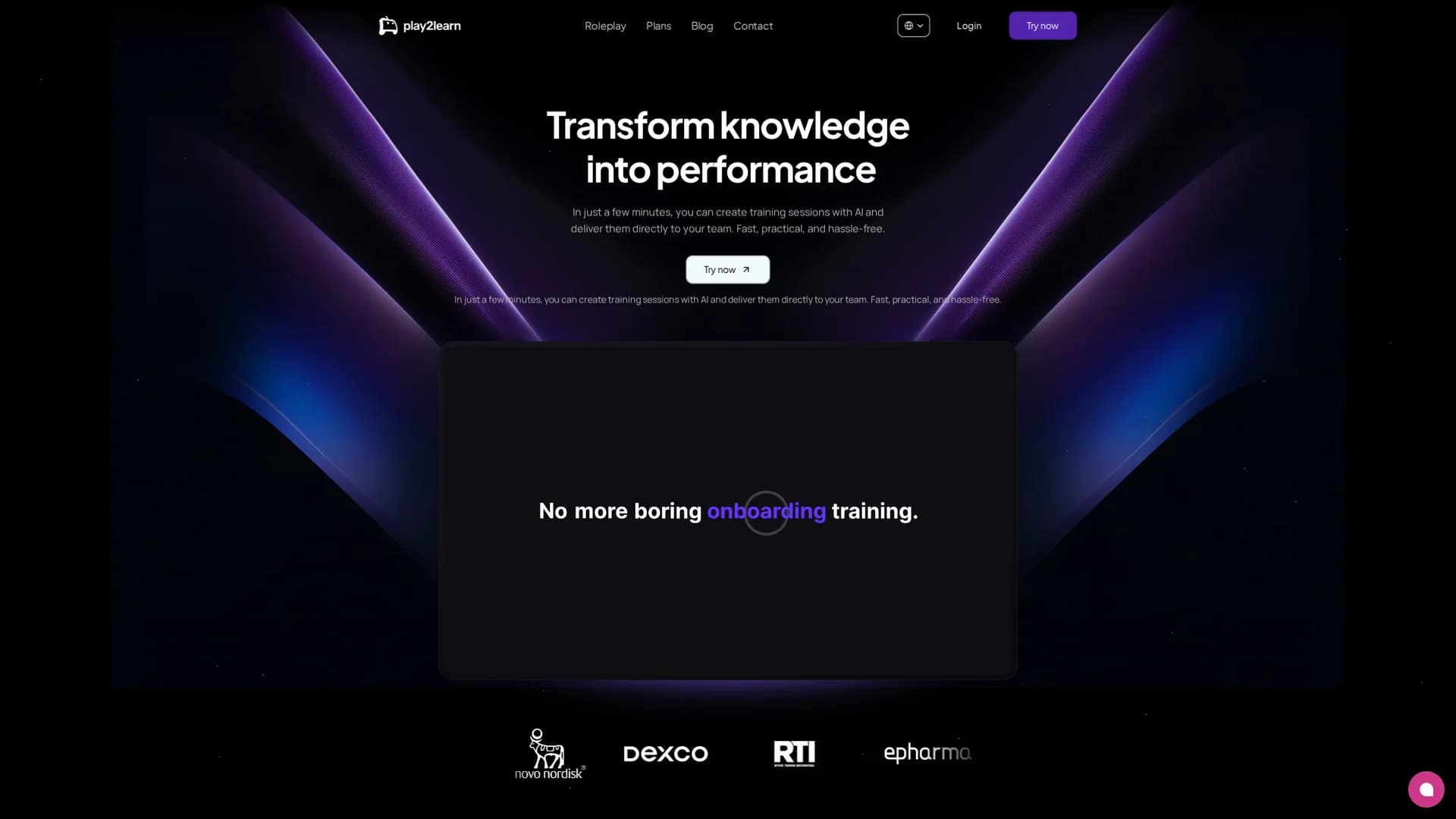 play2learn homepage