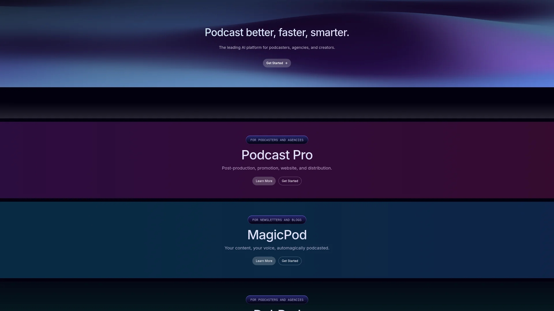 podcastai homepage