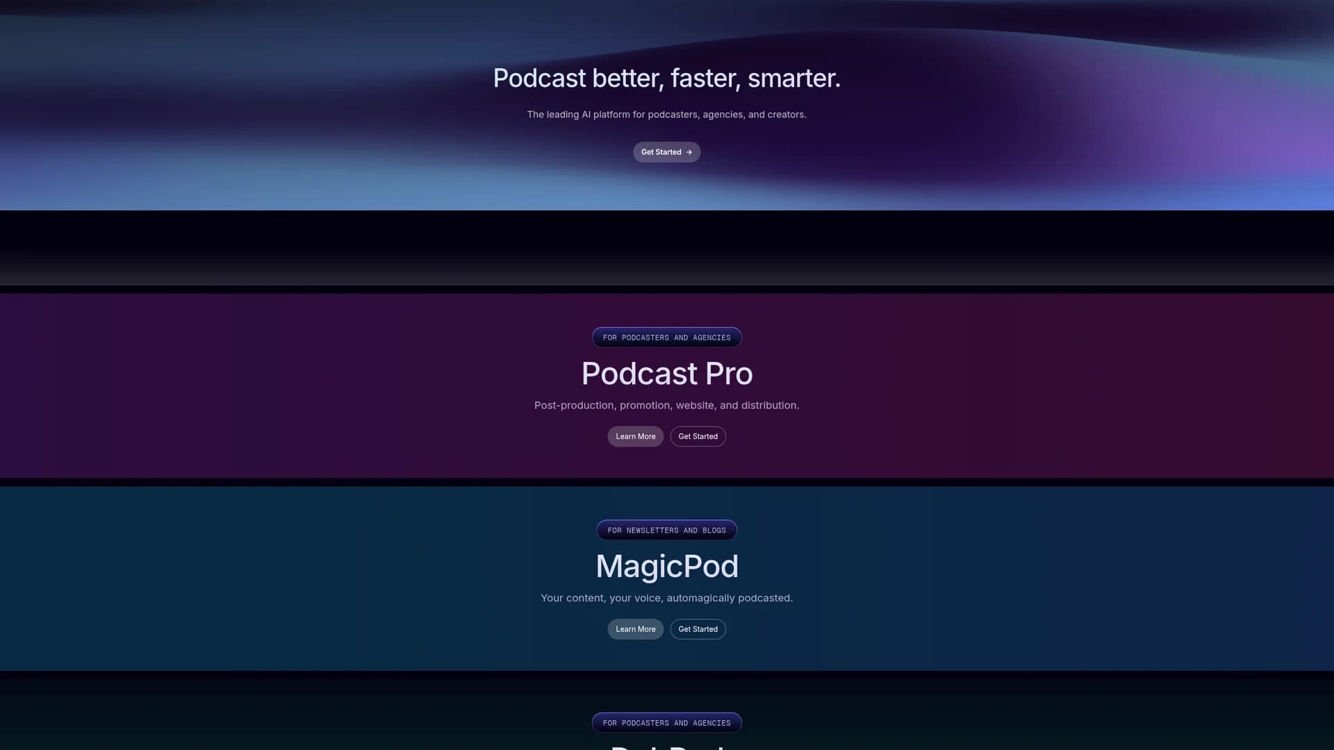 podcastai homepage