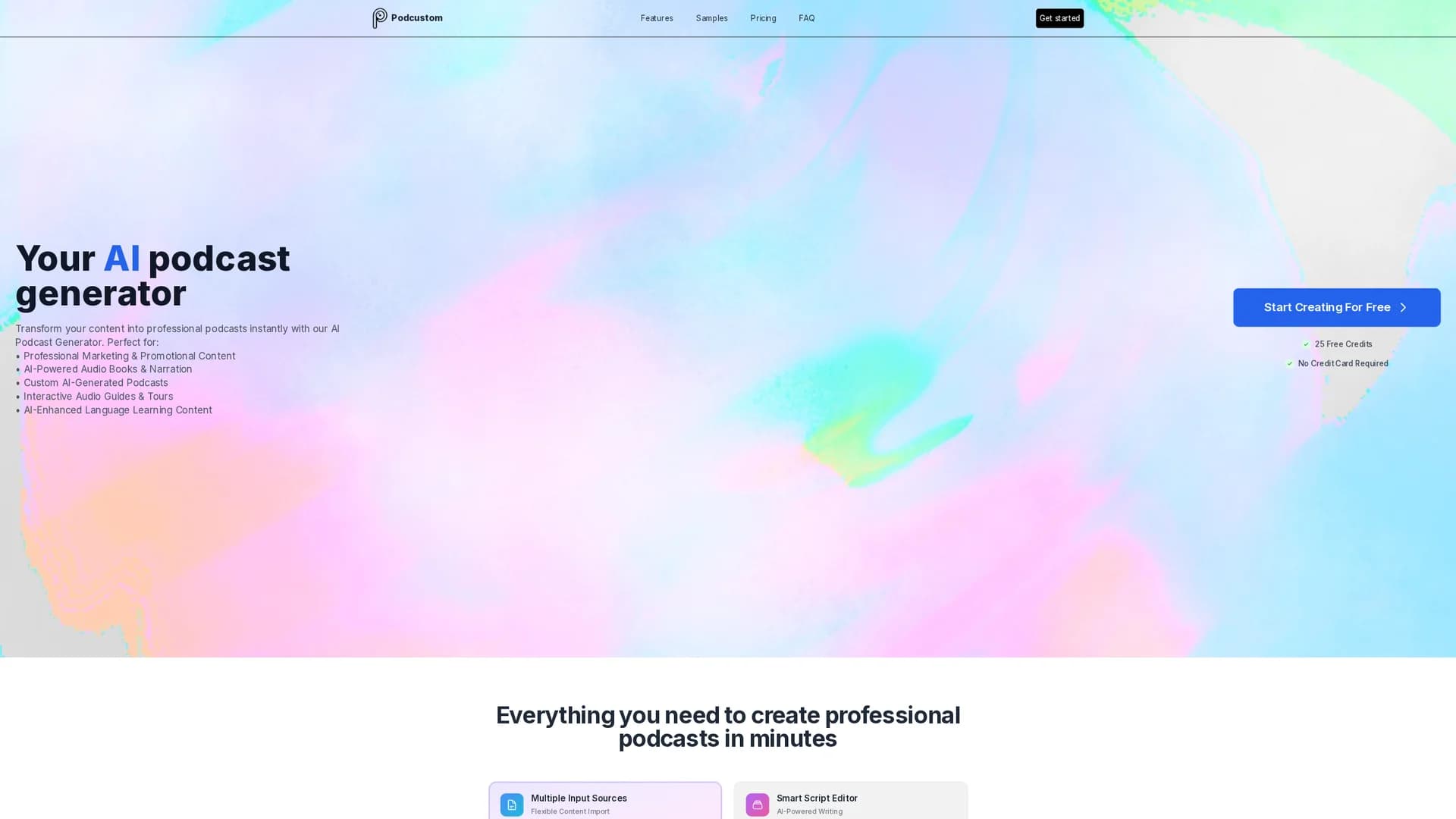 podcustom homepage
