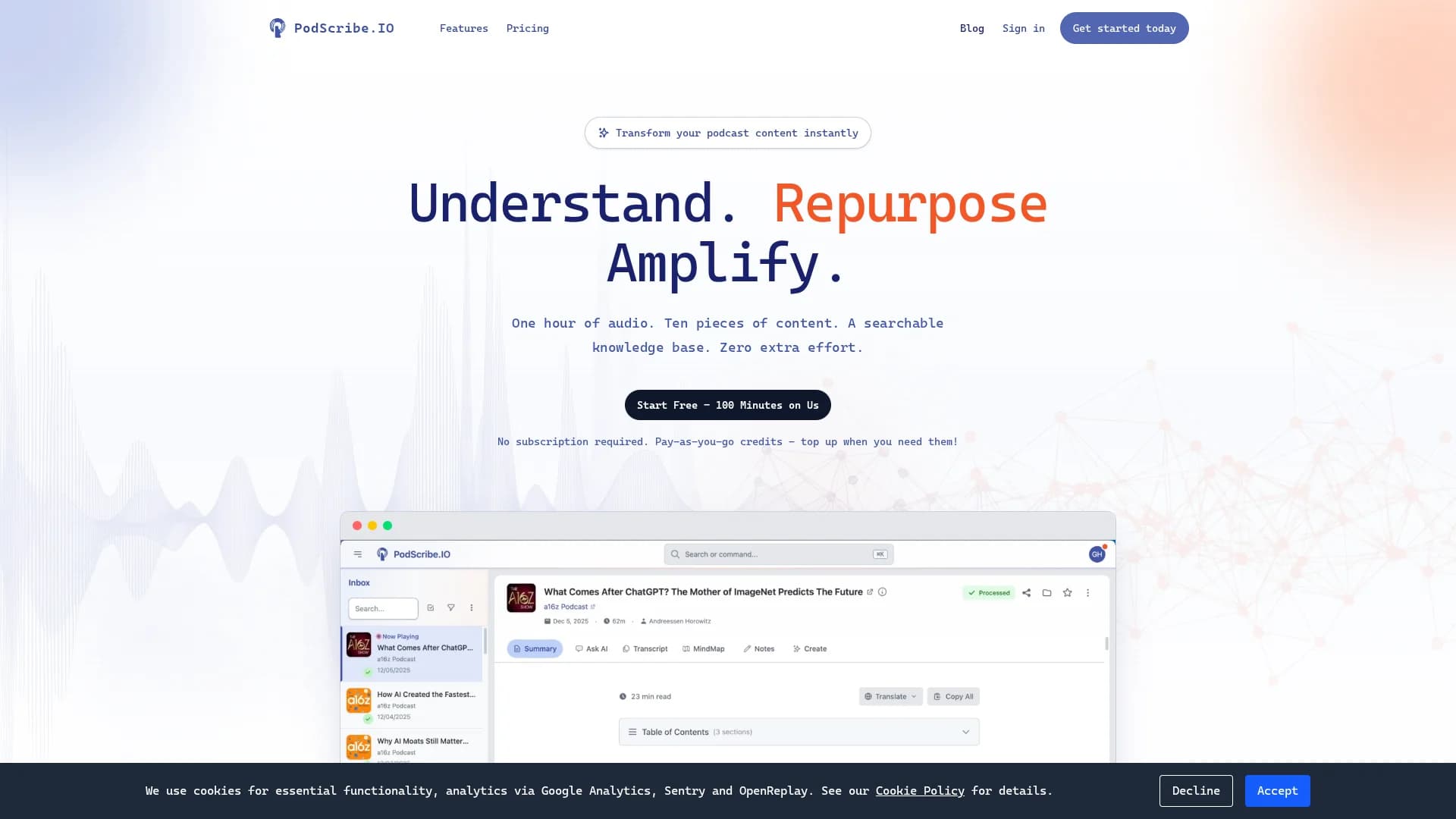 podscribe-io homepage