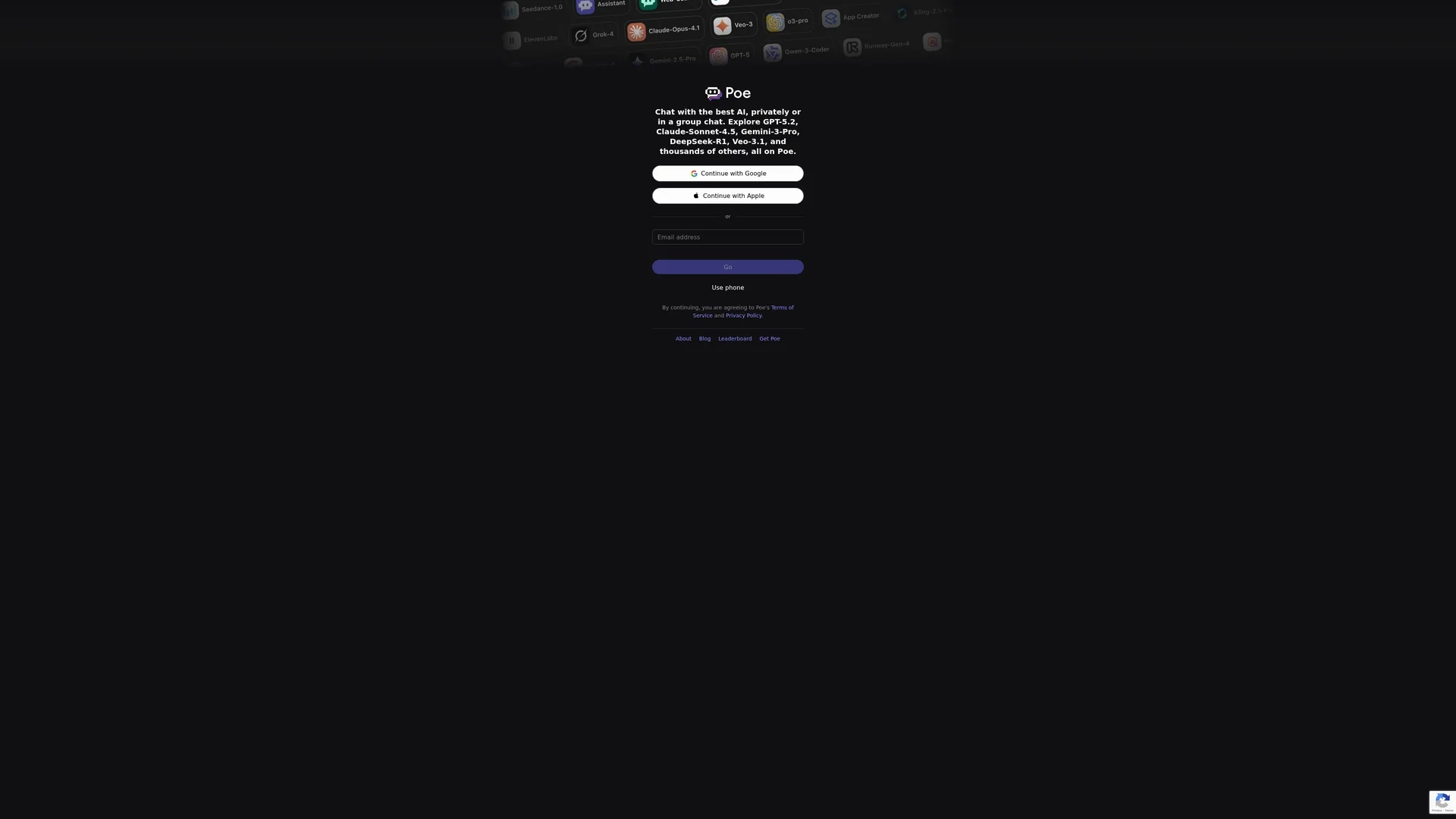 poe homepage