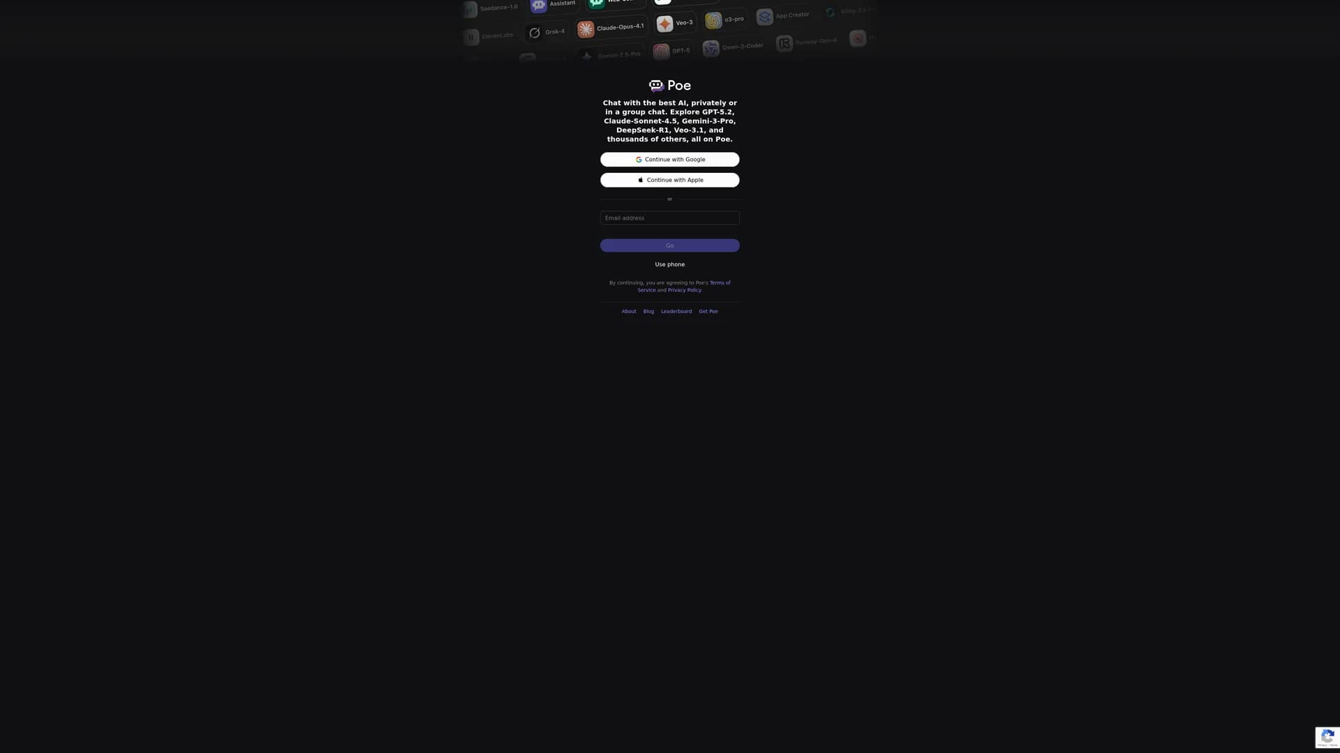 poe homepage