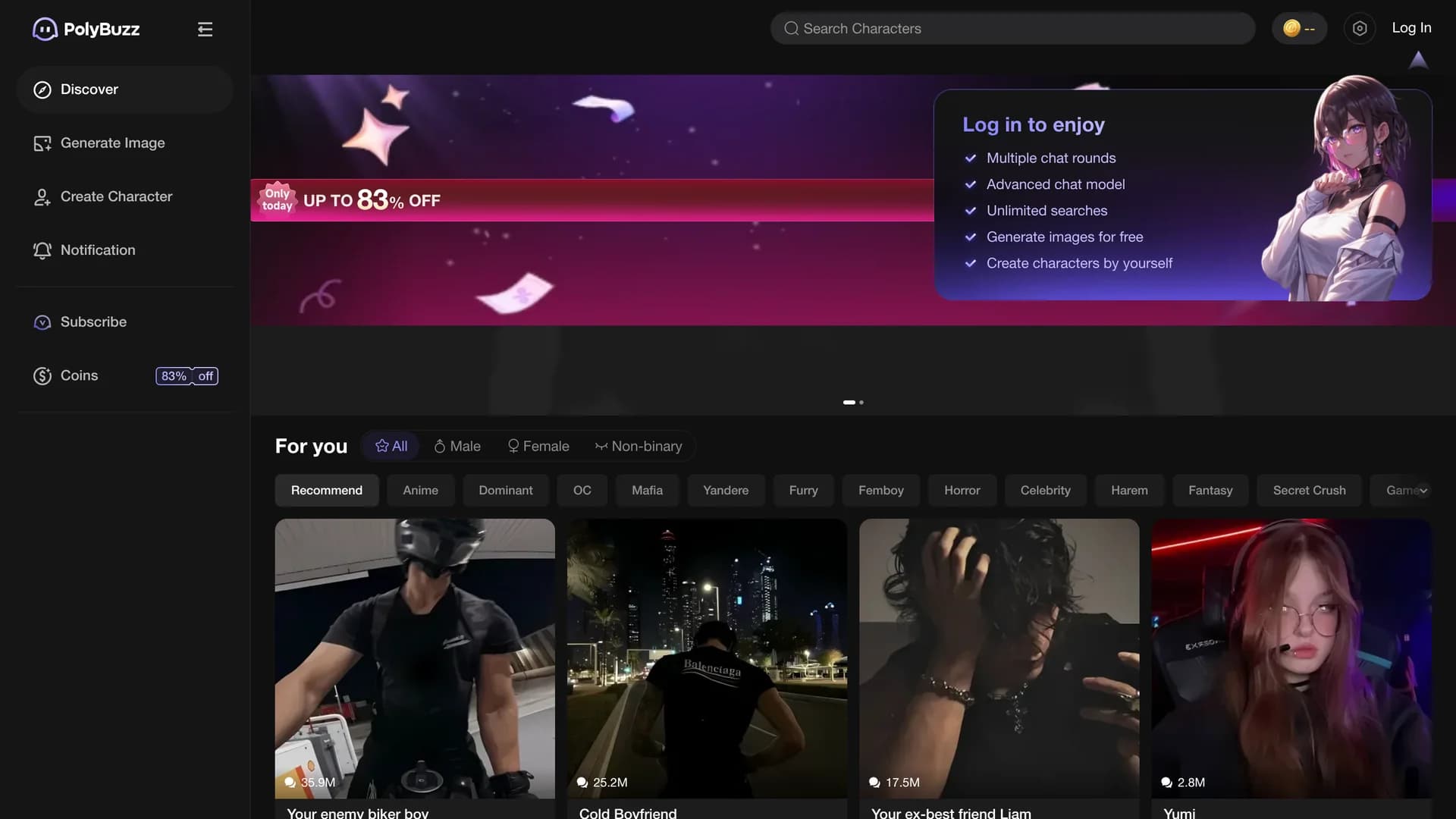 polybuzz homepage