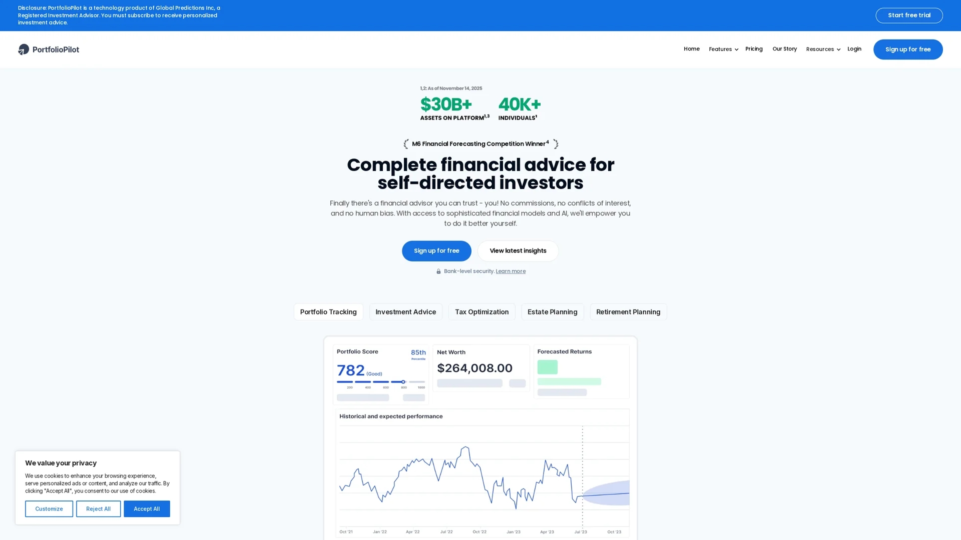 portfoliopilot-insights homepage
