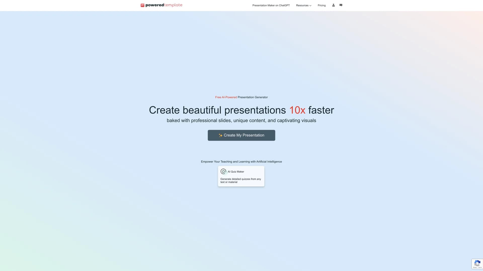 poweredtemplate-presentation-maker homepage