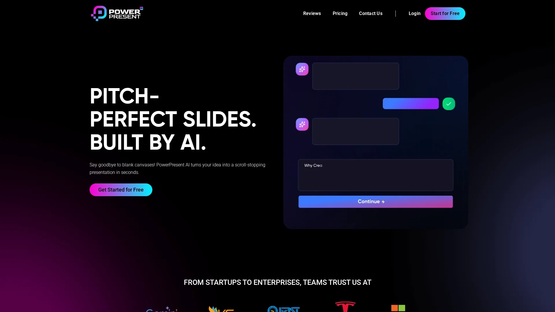 powerpresent-ai homepage