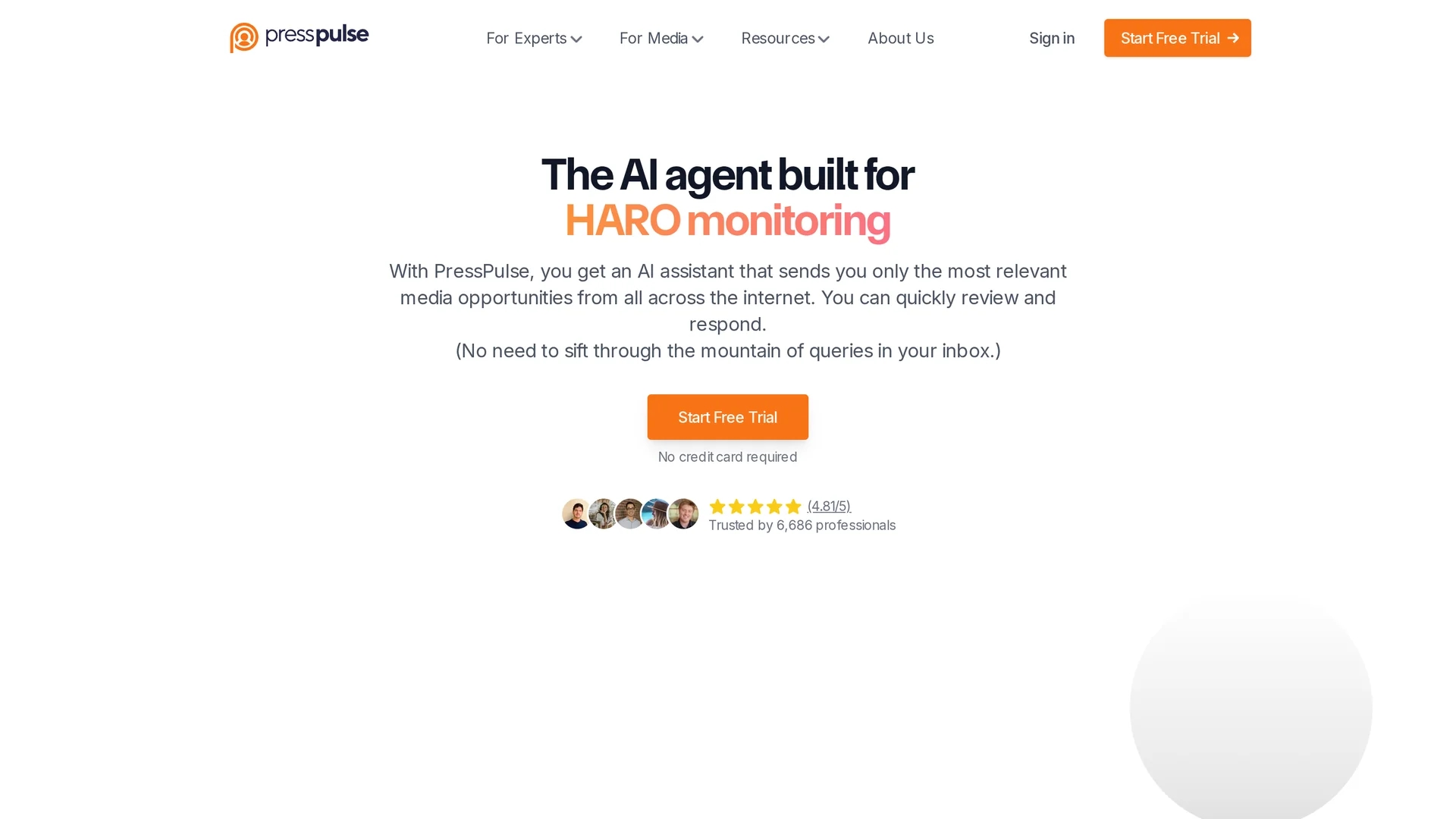 presspulse-ai homepage