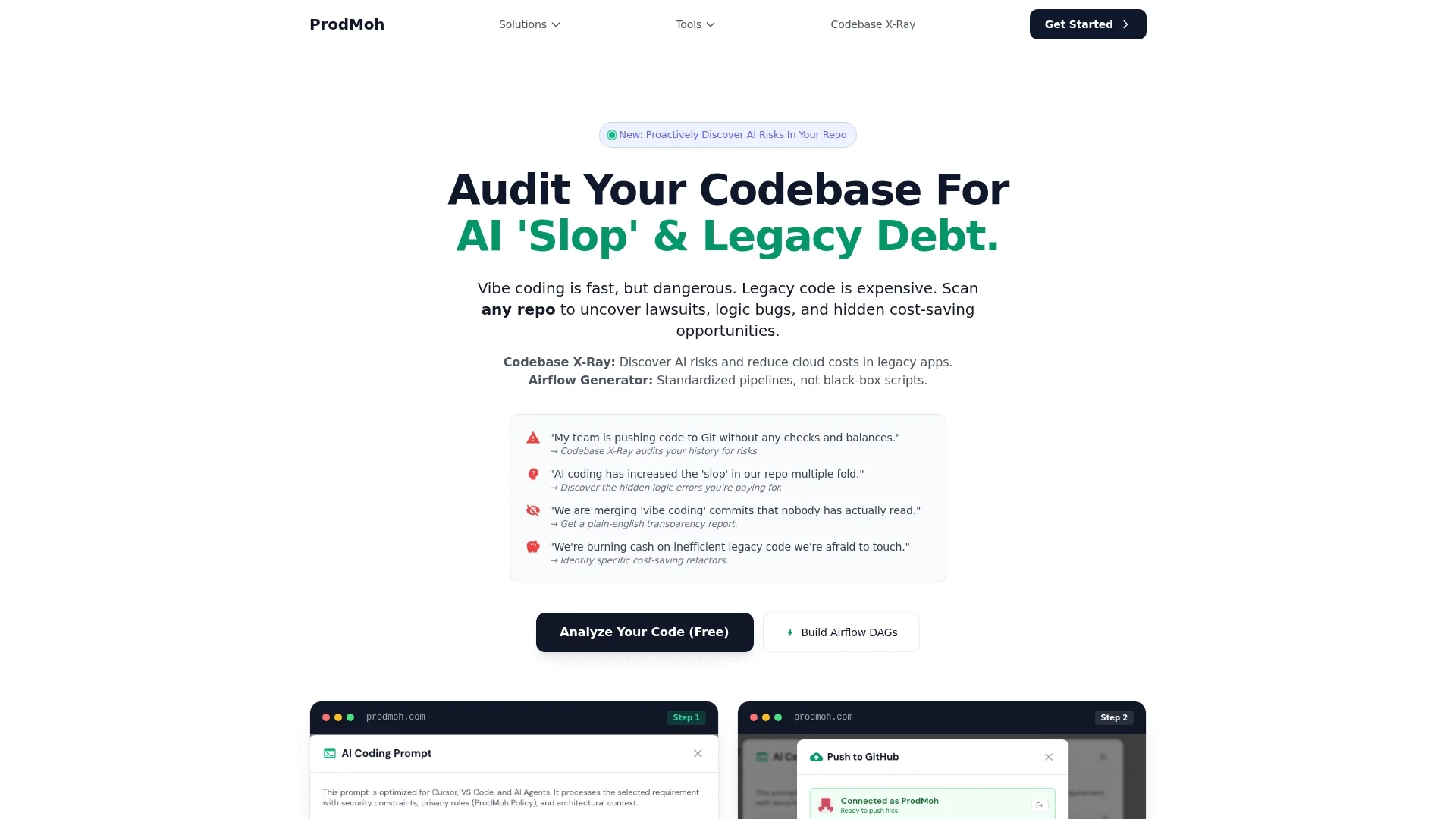 prodmoh-ai homepage