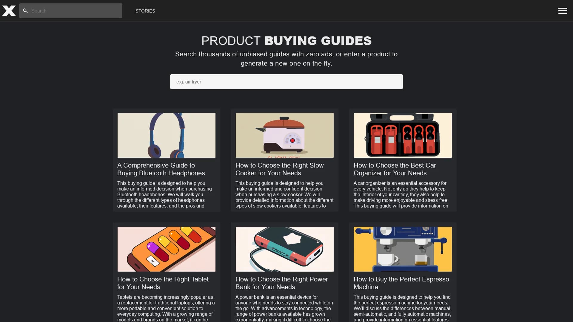 product-buying-guides homepage
