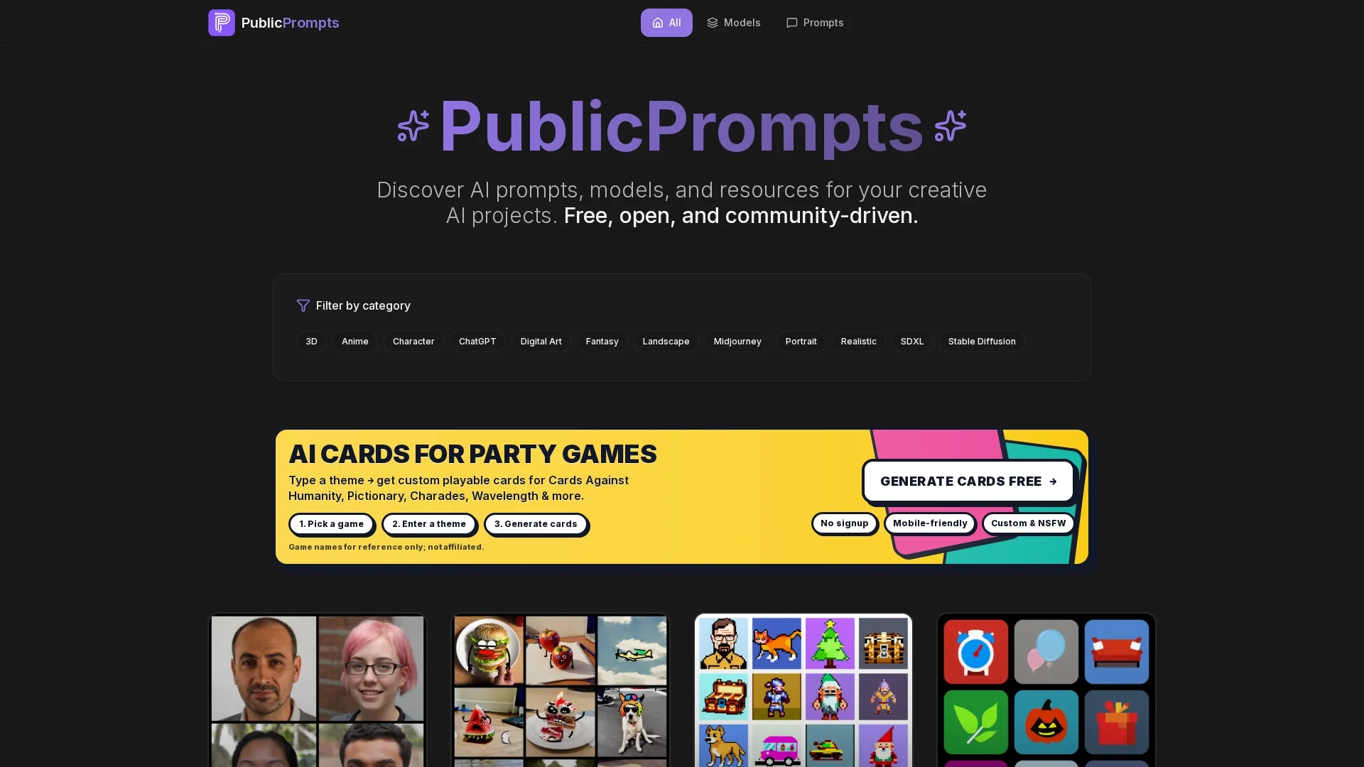 public-prompts homepage
