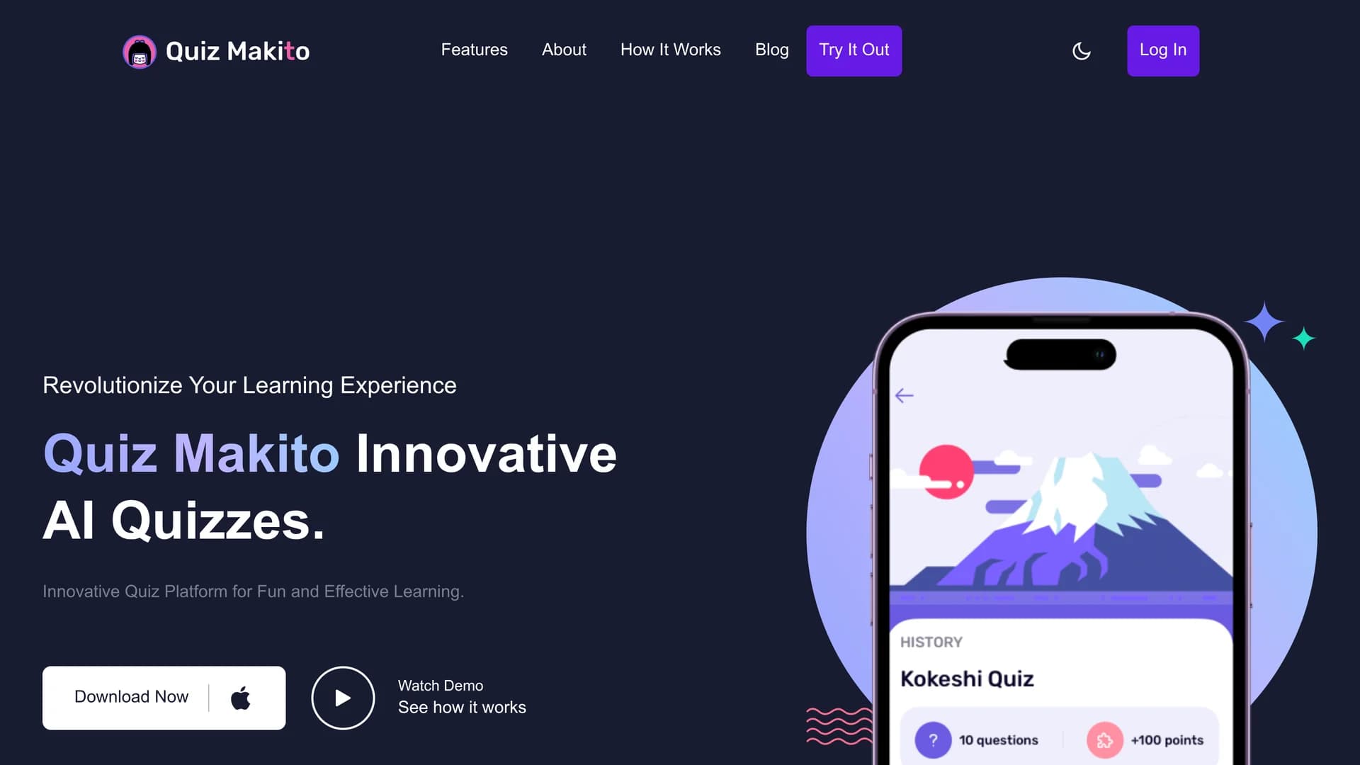 quiz-makito homepage