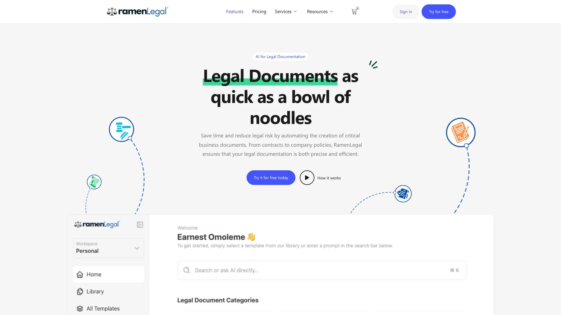 ramenlegal homepage