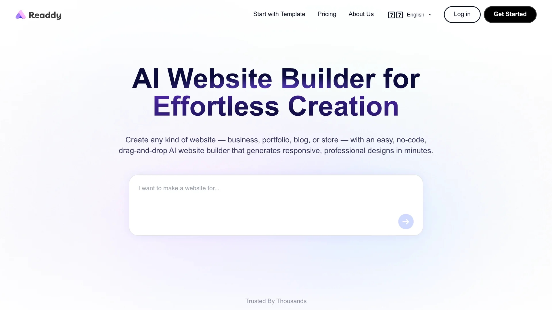 readdy homepage