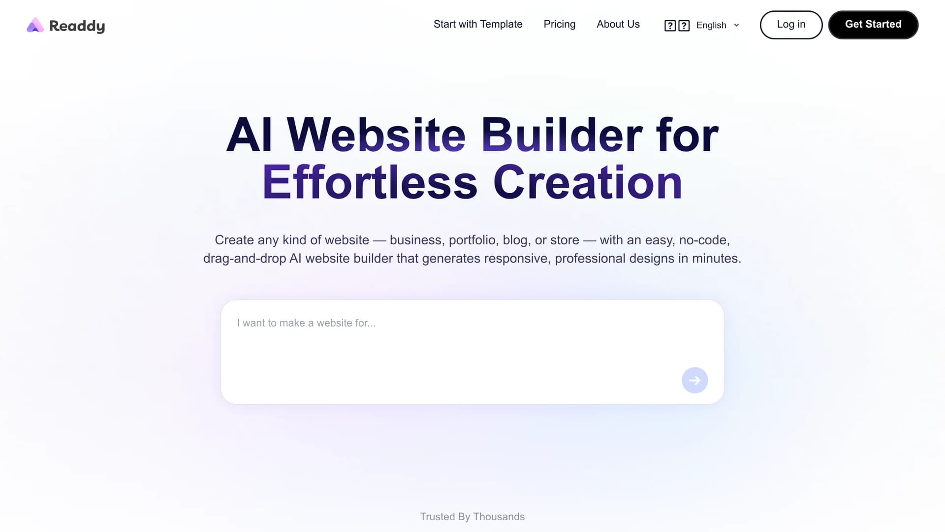 readdy homepage