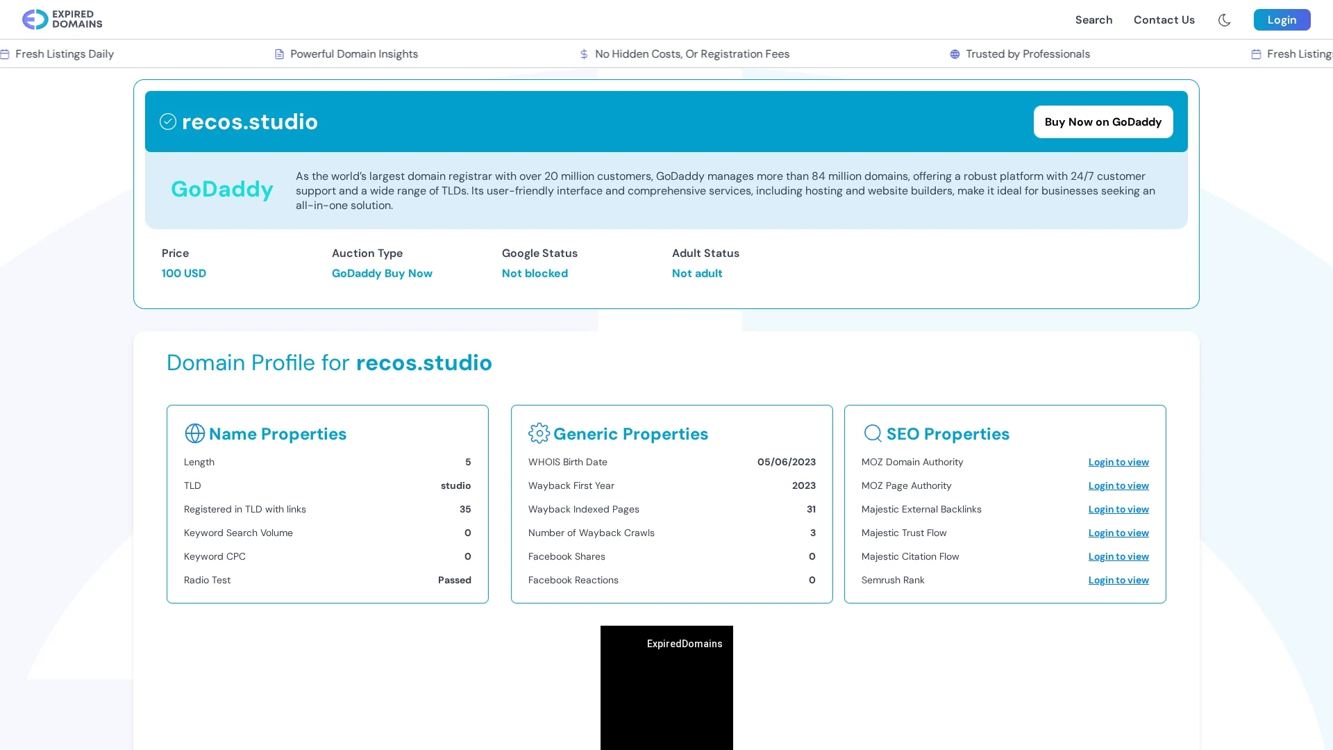 recos homepage