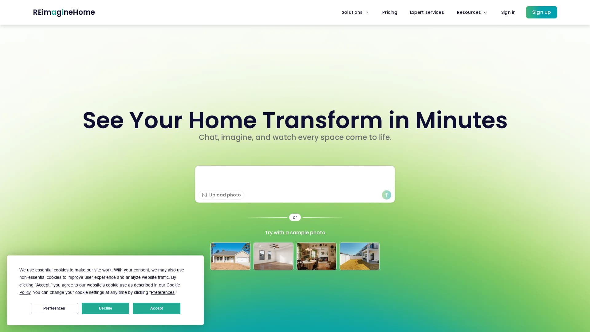 reimagine-home homepage