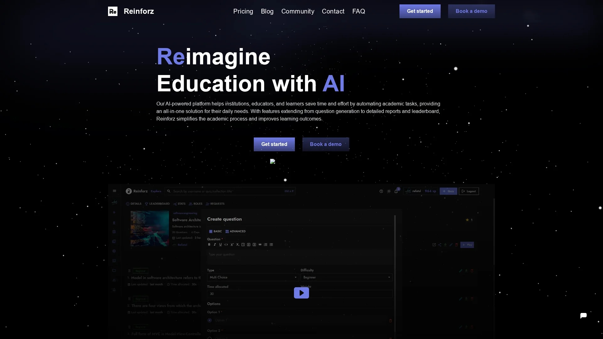 reinforz homepage
