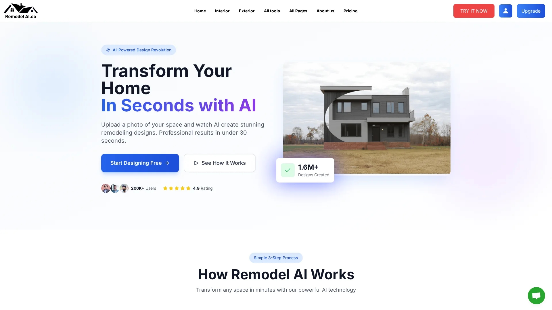 remodel-ai homepage