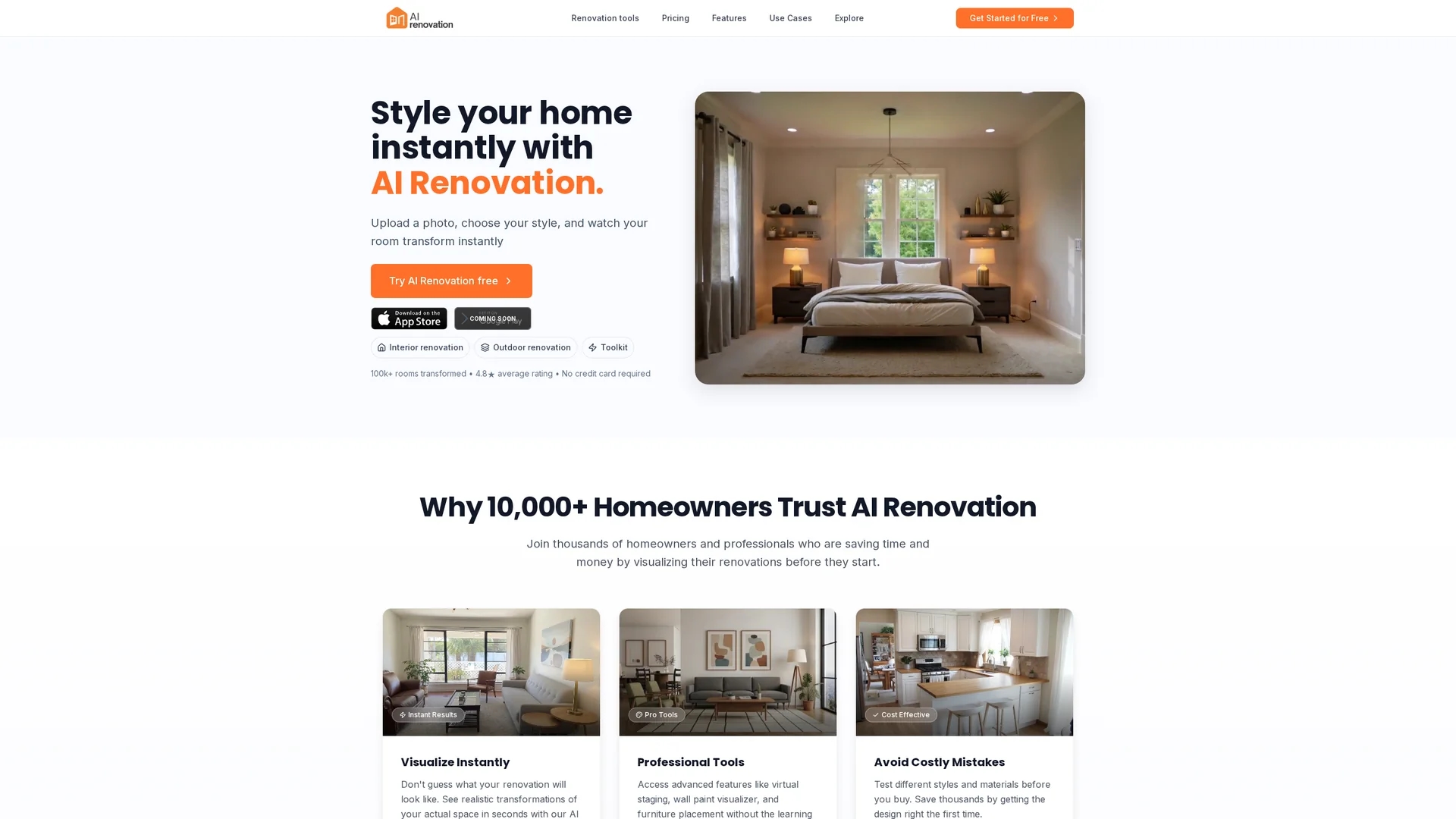 renovateai-ai homepage