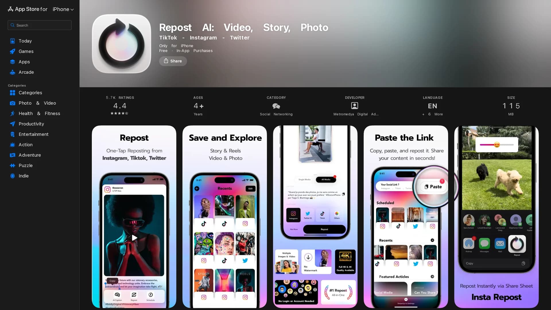 repost-ai-instagram-tiktok-twitter homepage