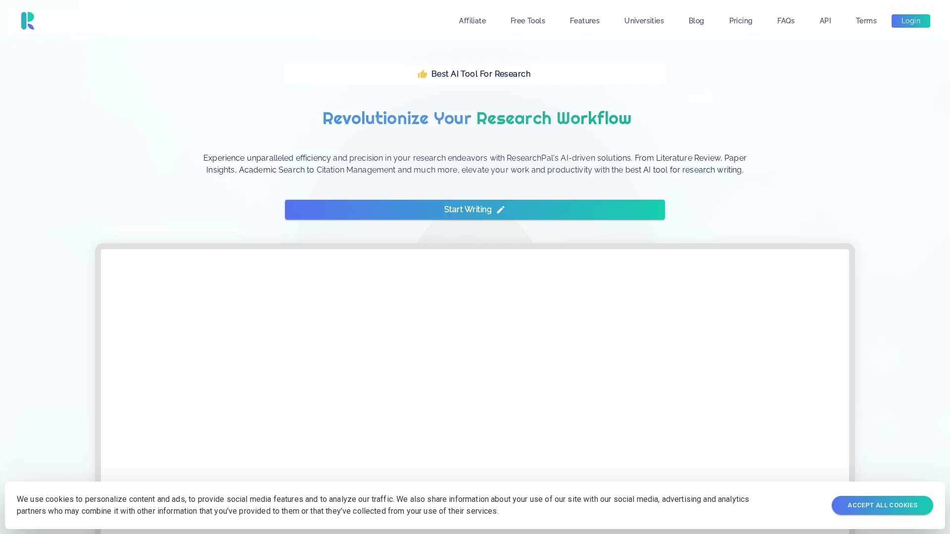 researchpal homepage