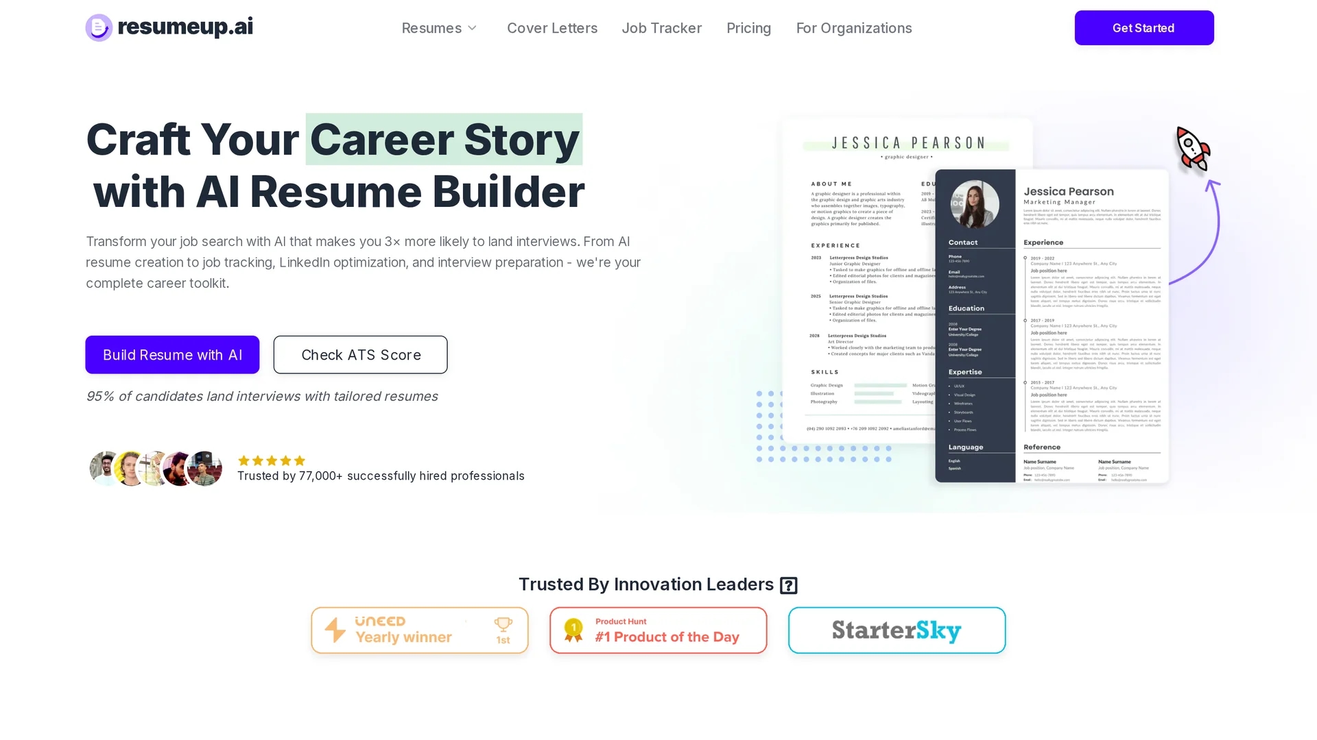 resumeup homepage