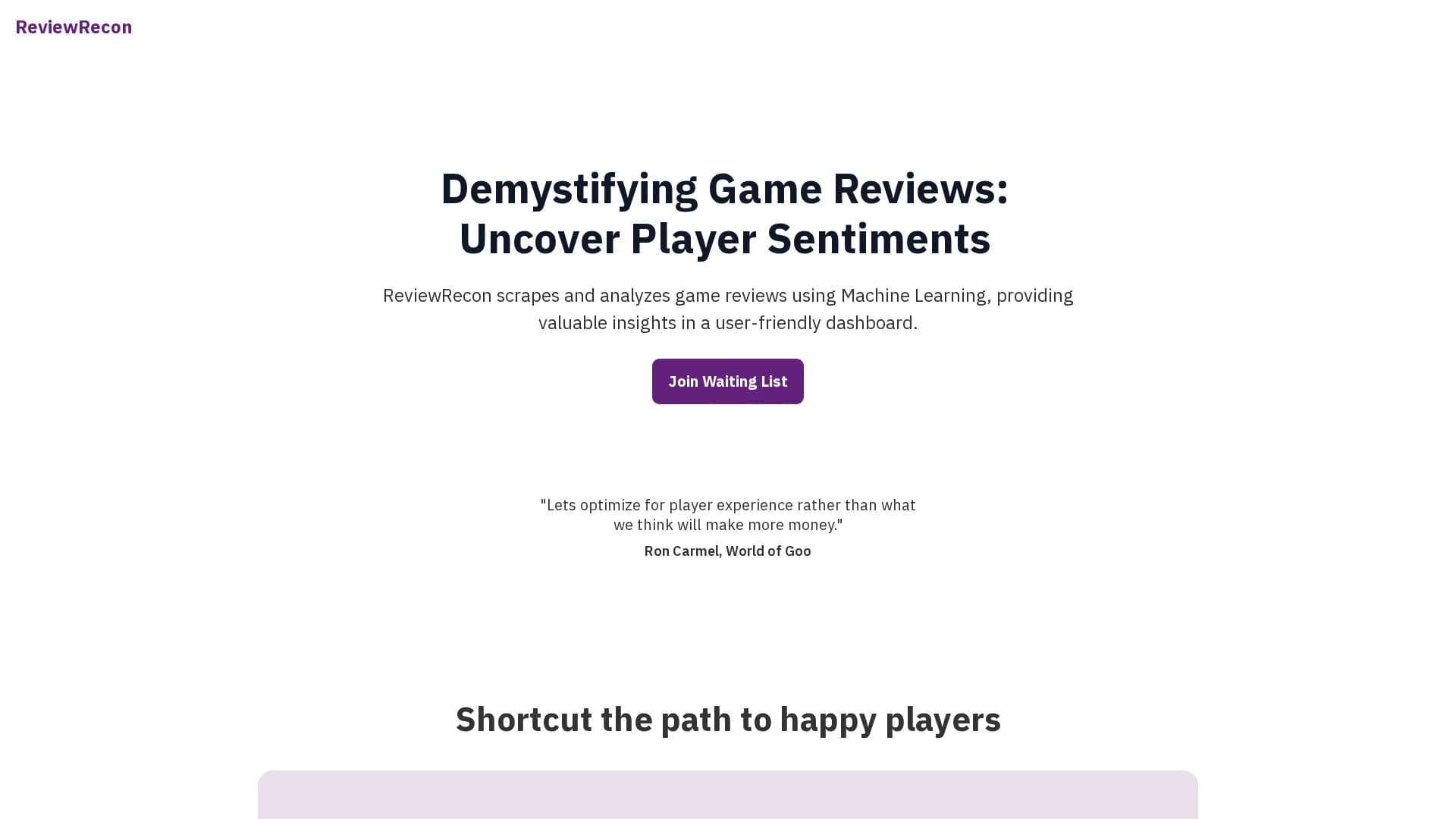 reviewrecon homepage