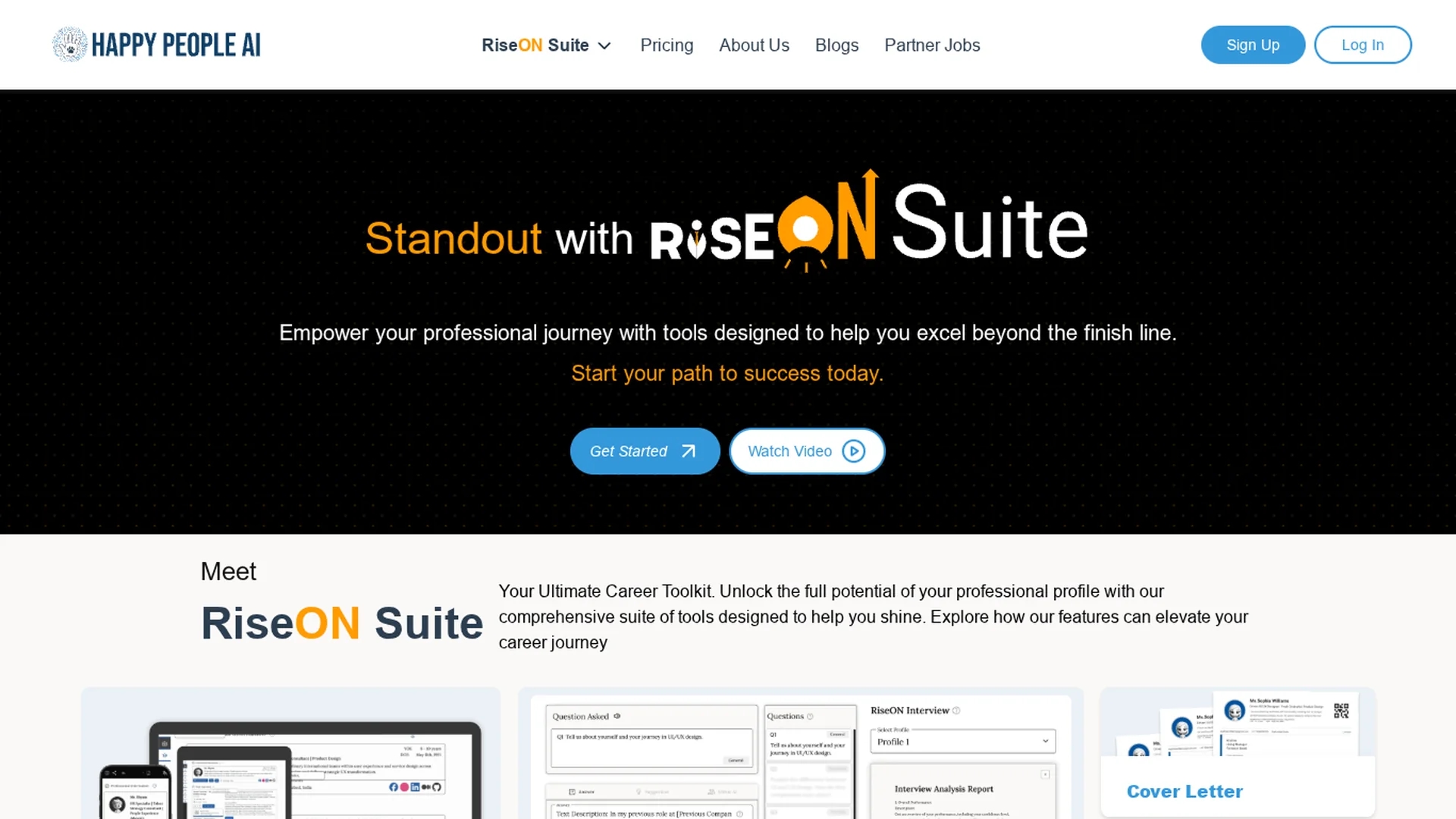 riseon-suite homepage