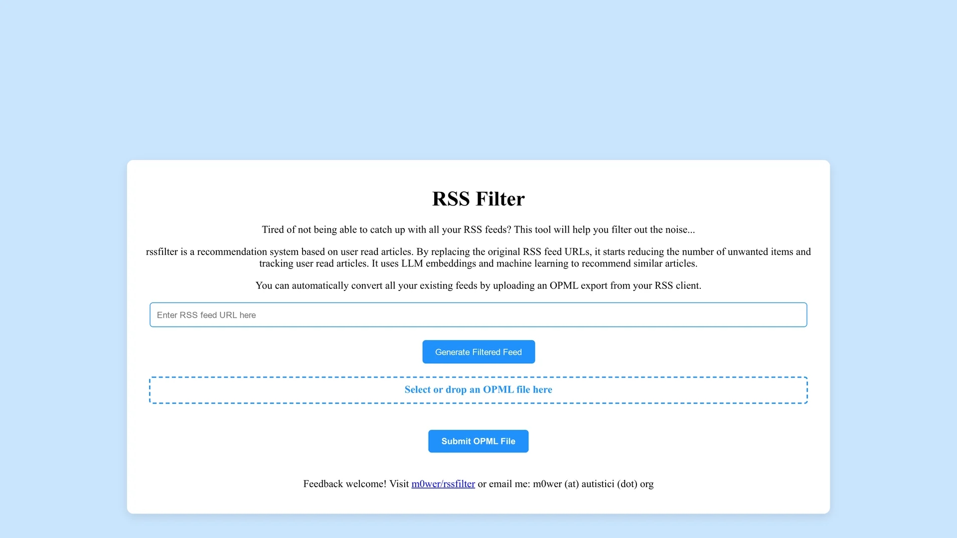 rss-filter homepage