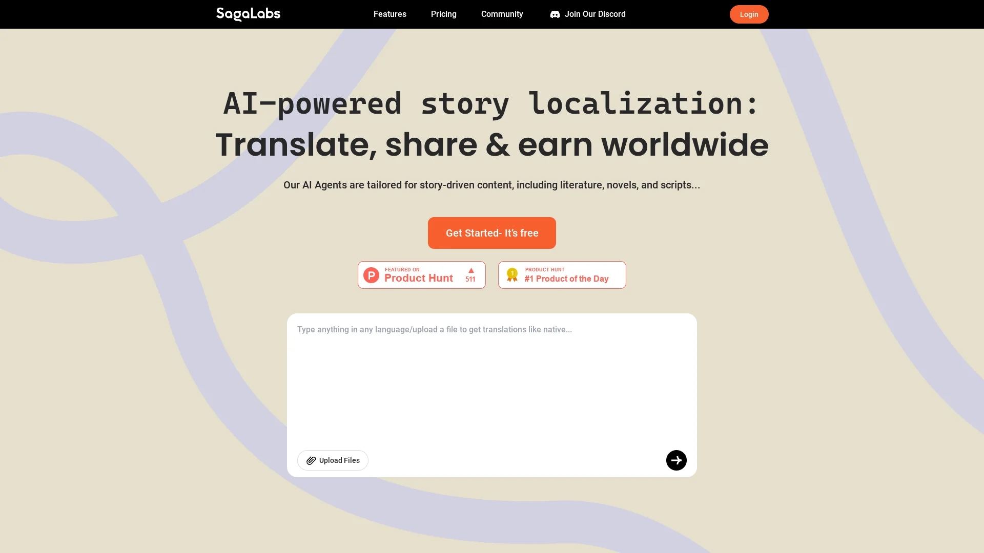 sagalabs homepage